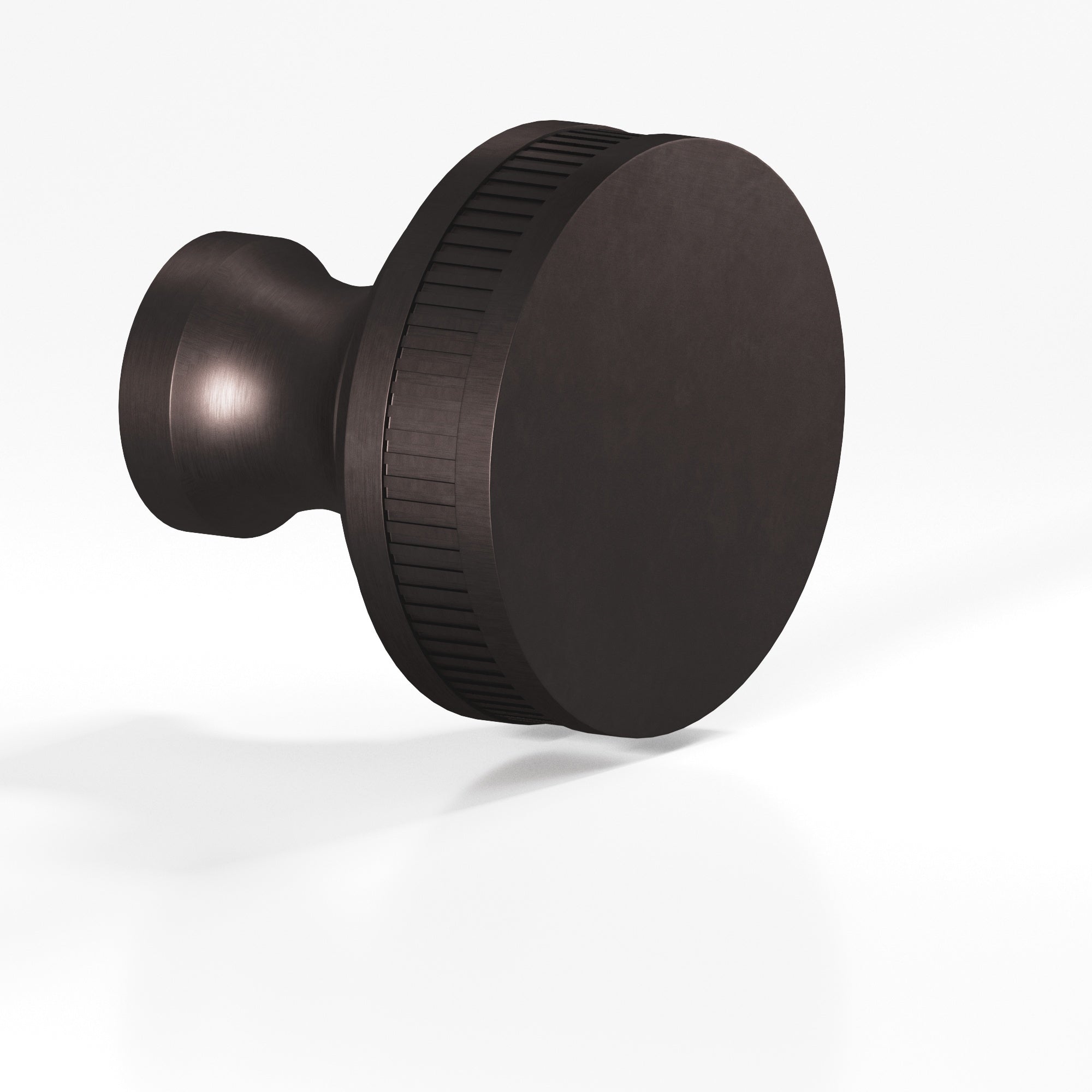 Colonial Bronze Series 583 1" Round Coined Sandwich Cabinet Knob Matte Dark Statuary Bronze / 1"