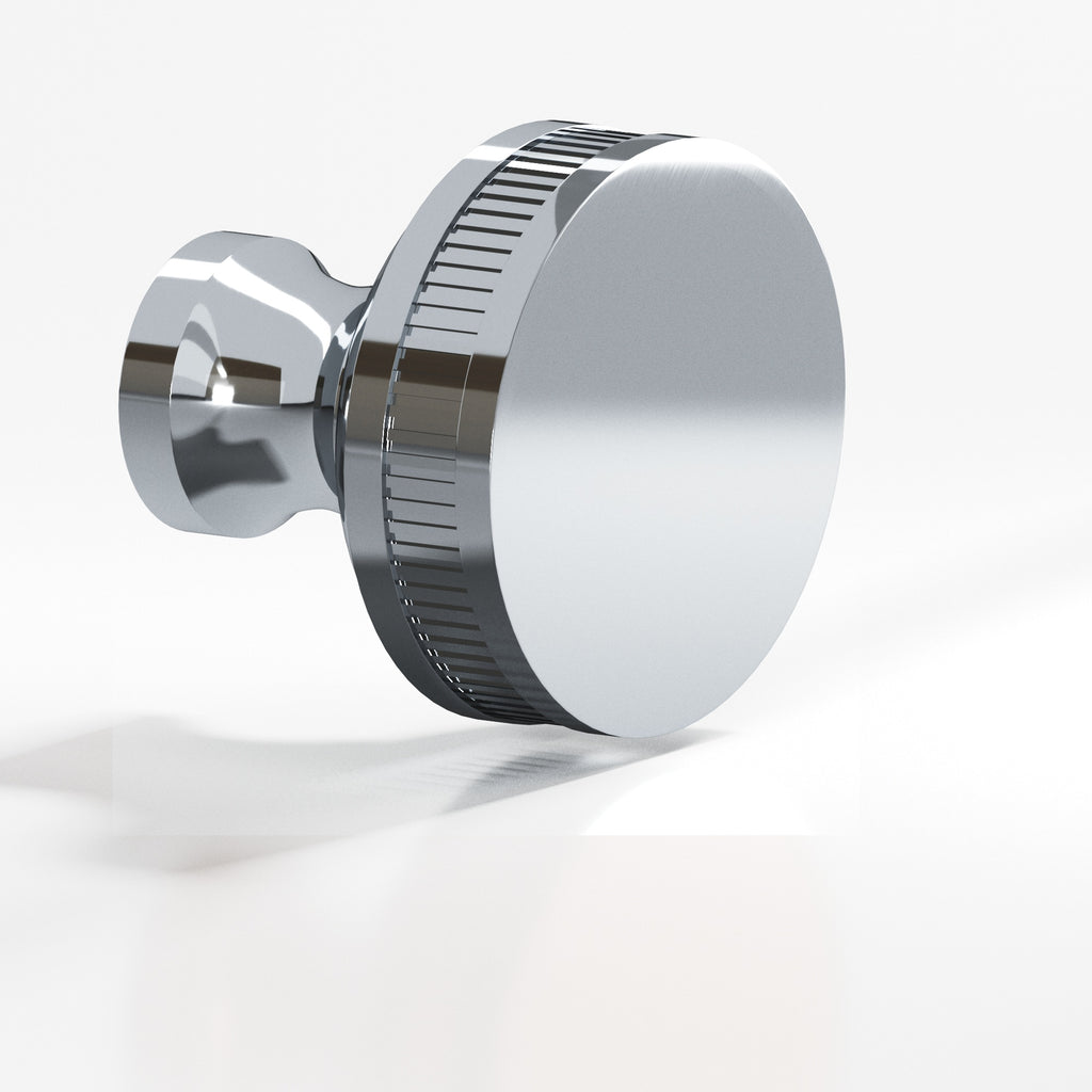 Colonial Bronze Series 585 1.5" Round Coined Sandwich Cabinet Knob Back-To-Back Shower Kit Polished Chrome / 1.5"