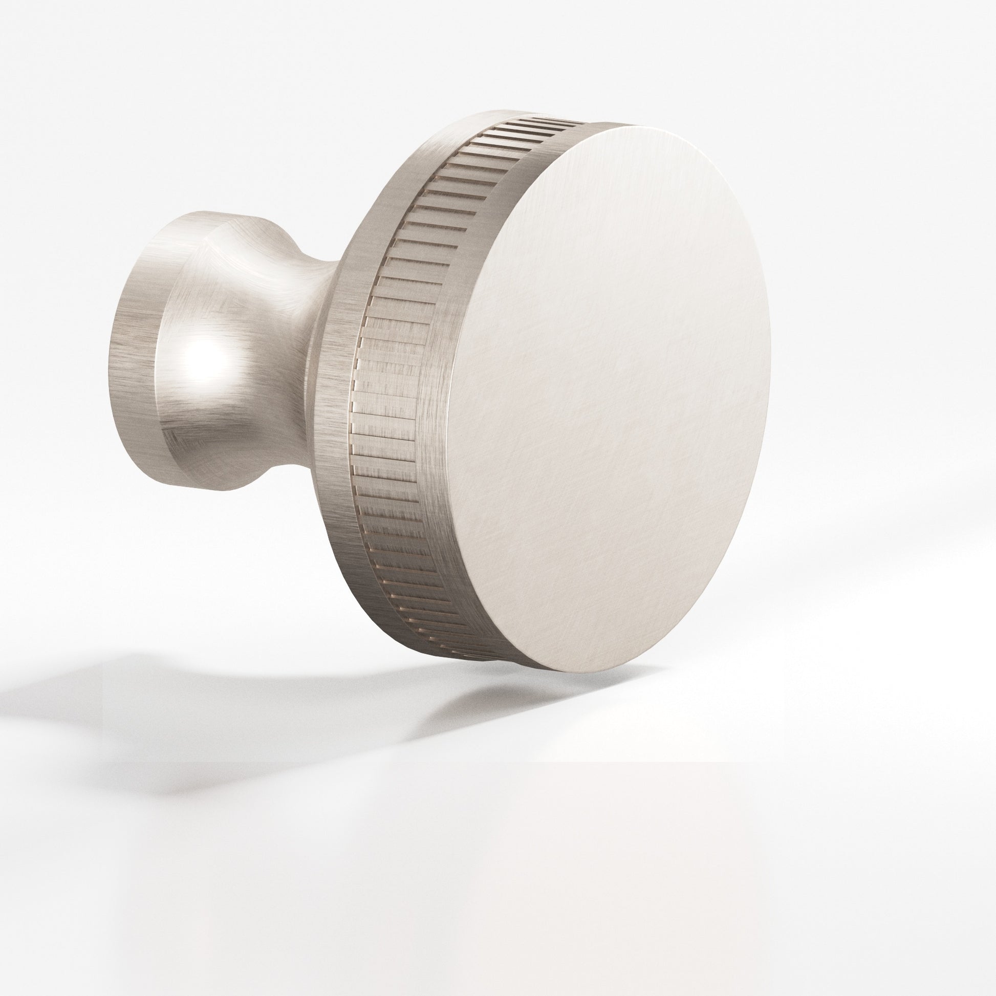 Colonial Bronze Series 583 1" Round Coined Sandwich Cabinet Knob Matte Satin Nickel / 1"