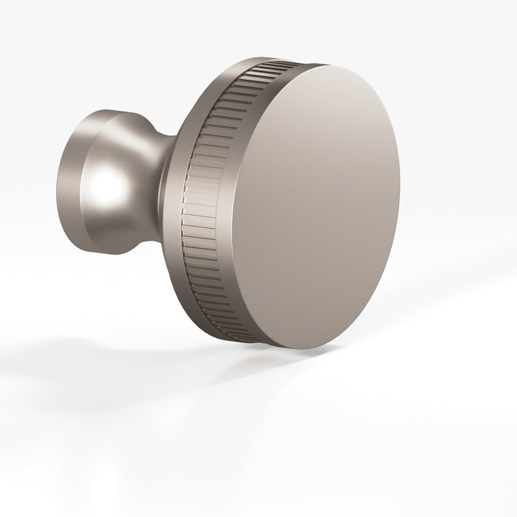 Colonial Bronze Series 585 1.5" Round Coined Sandwich Cabinet Knob Back-To-Back Shower Kit Pewter / 1.5"