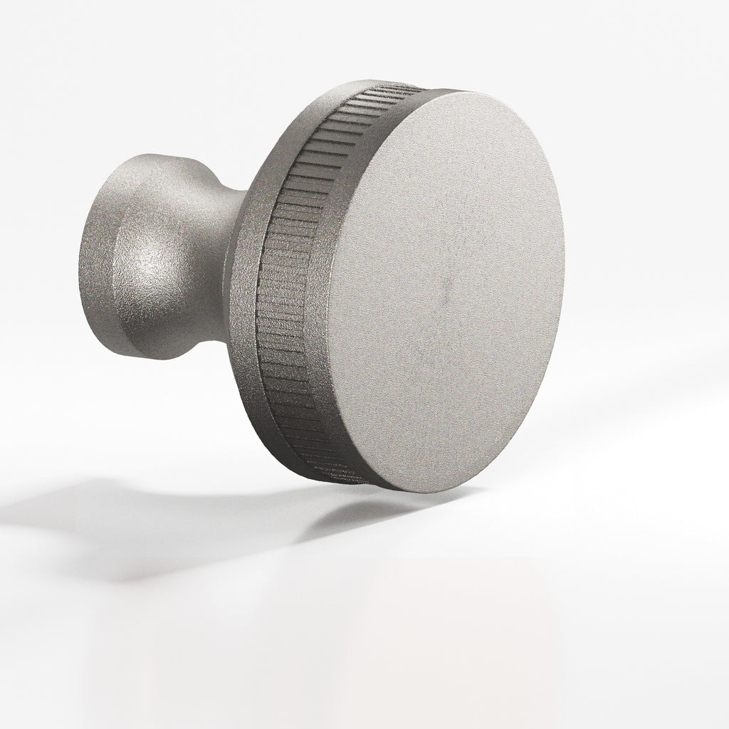 Colonial Bronze Series 585 1.5" Round Coined Sandwich Cabinet Knob Back-To-Back Shower Kit Frost Nickel™ / 1.5"