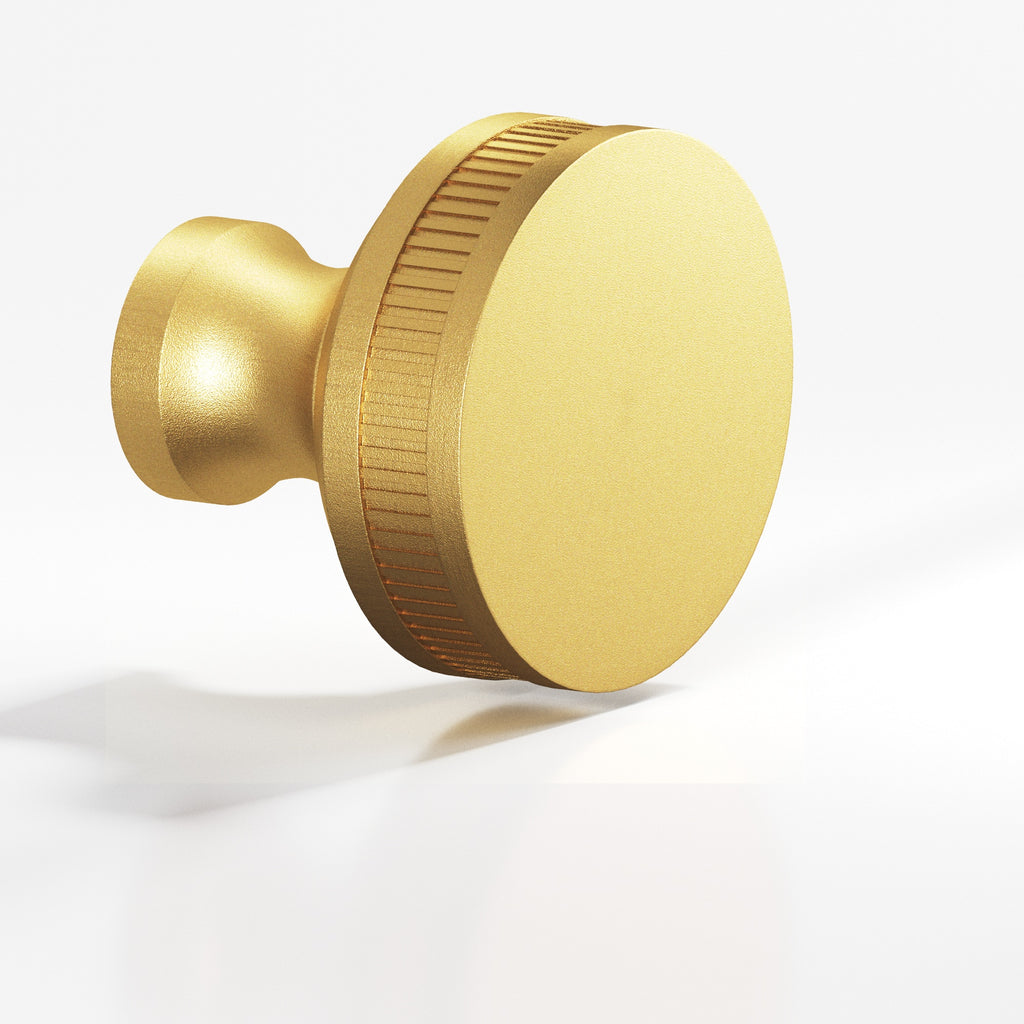 Colonial Bronze Series 585 1.5" Round Coined Sandwich Cabinet Knob Back-To-Back Shower Kit Frost Brass™ / 1.5"
