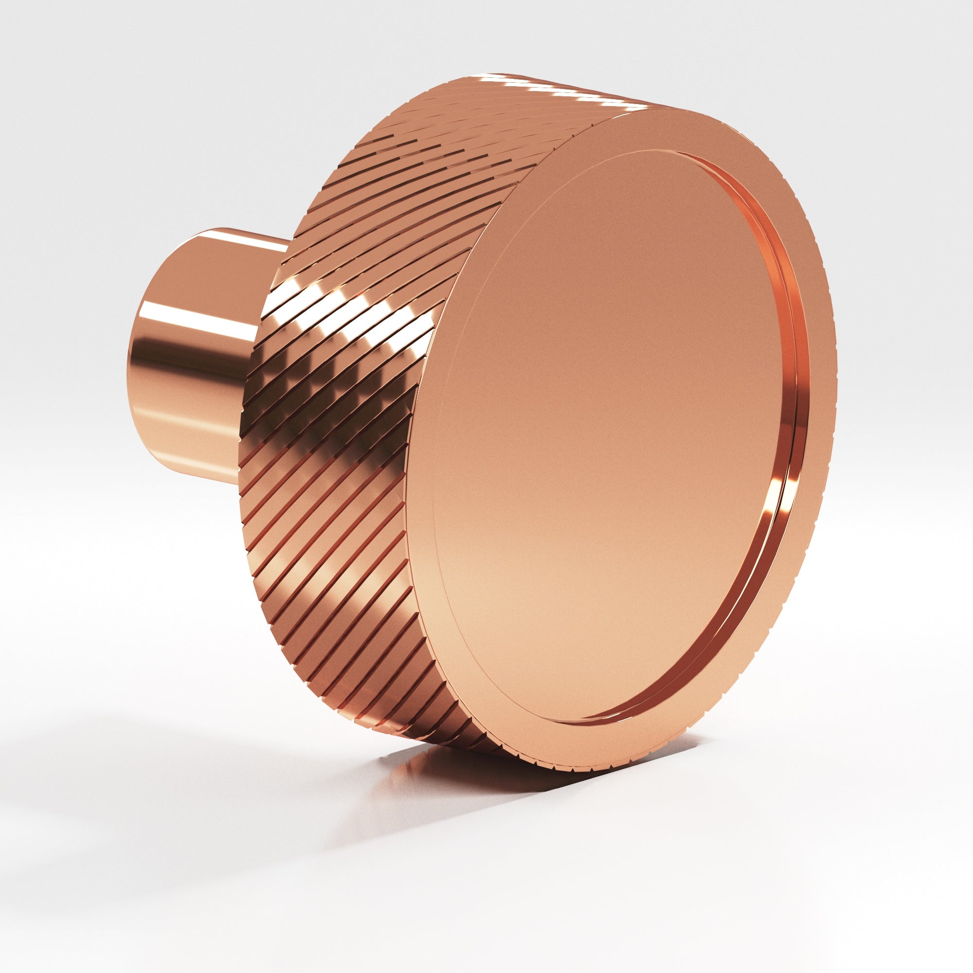 Colonial Bronze Series 591 1.25" Round Single-Knurled Sandwich Cabinet Knob Polished Copper / 1.25"
