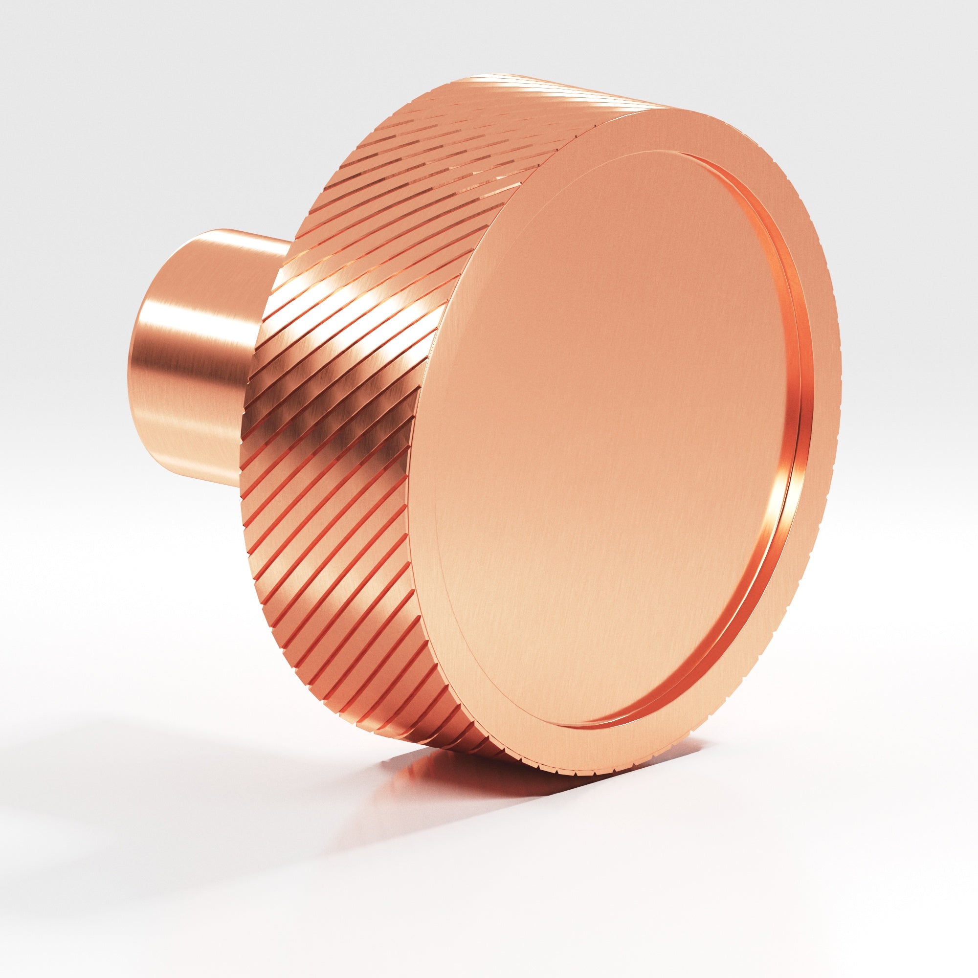 Colonial Bronze Series 591 1.25" Round Single-Knurled Sandwich Cabinet Knob Satin Copper / 1.25"