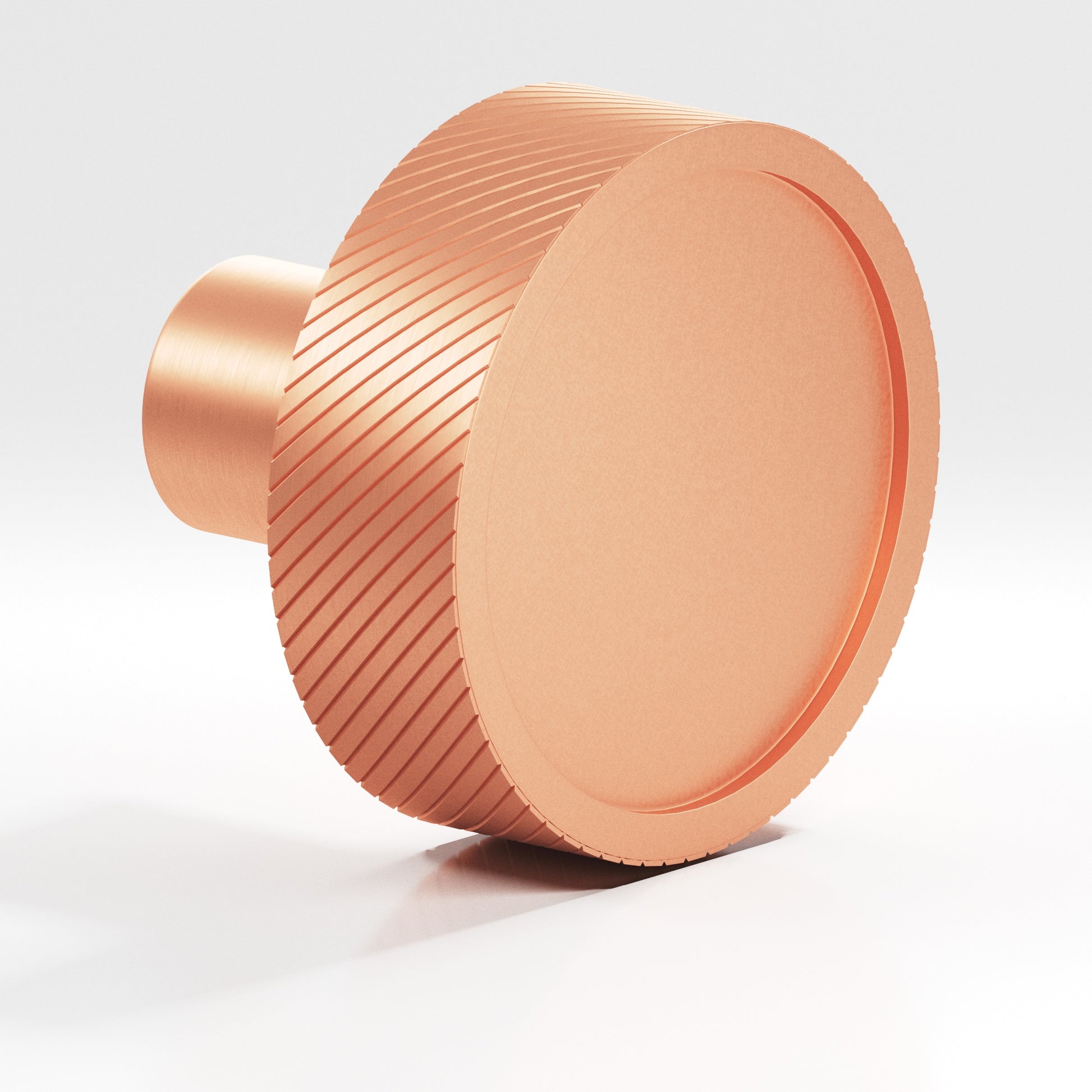 Colonial Bronze Series 591 1.25" Round Single-Knurled Sandwich Cabinet Knob Matte Satin Copper / 1.25"