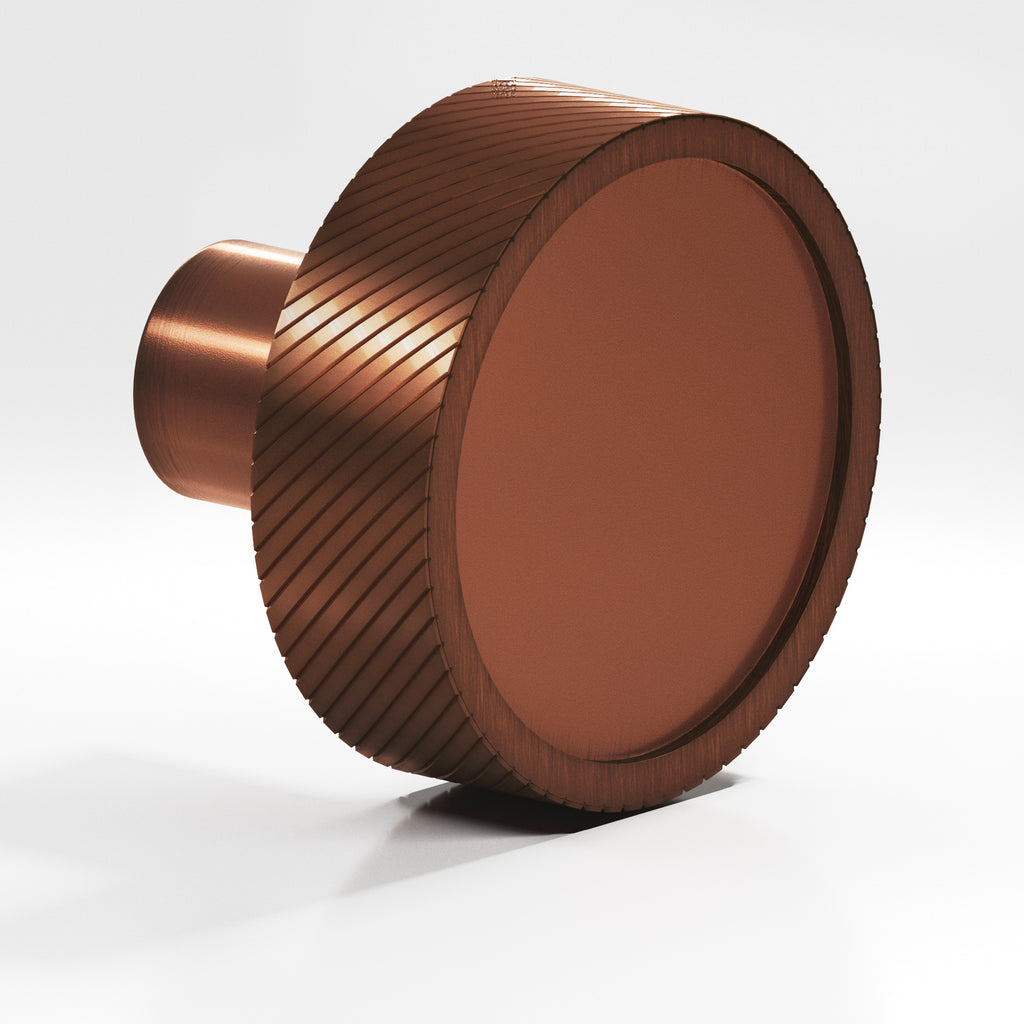 Colonial Bronze Series 591 1.25" Round Single-Knurled Sandwich Cabinet Knob Matte Antique Copper / 1.25"