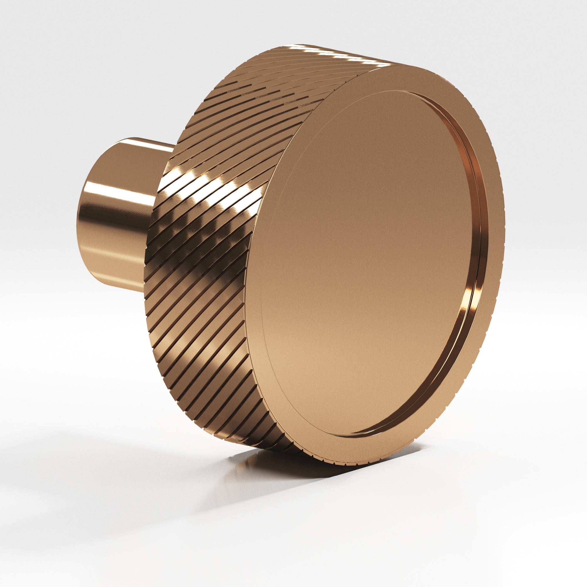 Colonial Bronze Series 591 1.25" Round Single-Knurled Sandwich Cabinet Knob Polished Bronze / 1.25"
