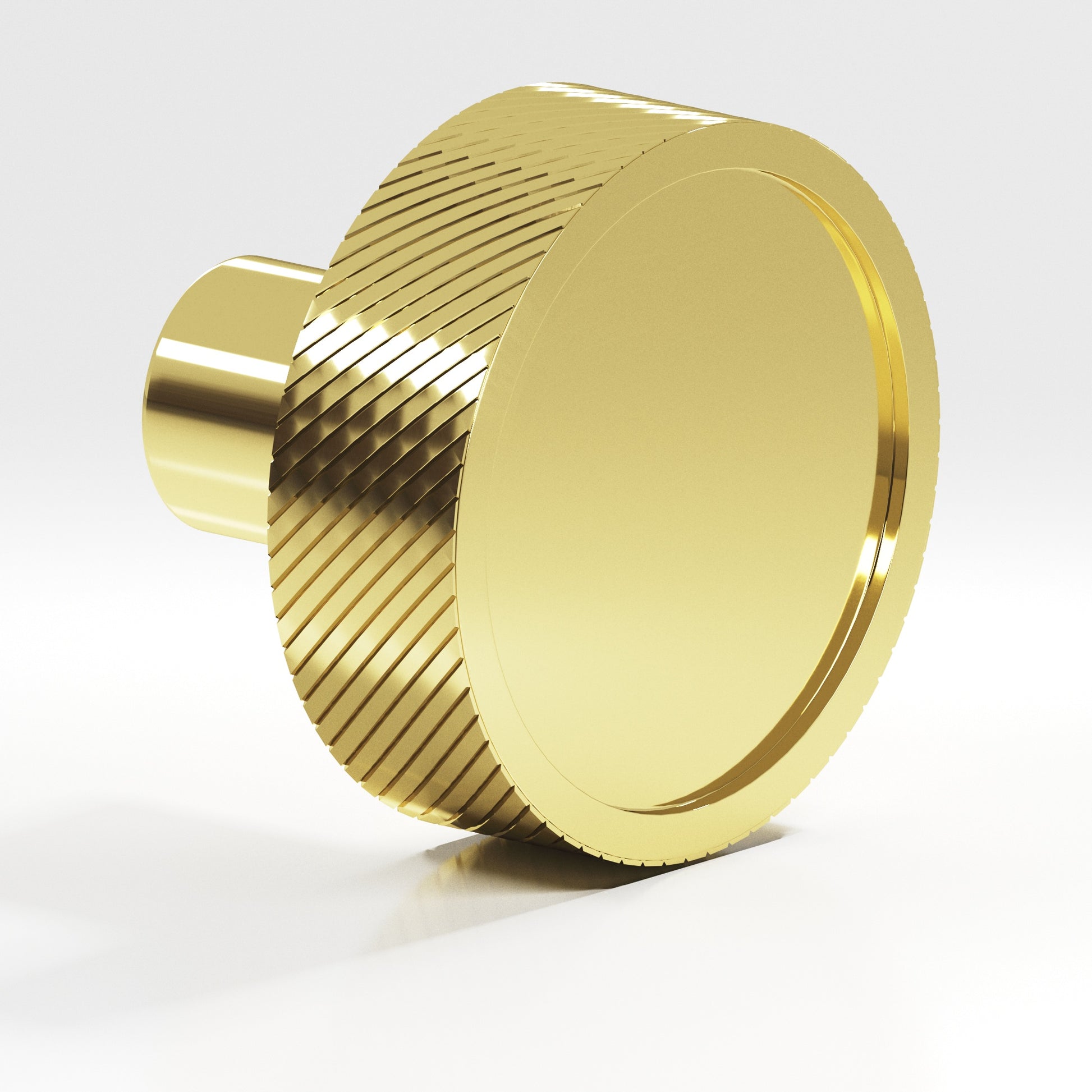 Colonial Bronze Series 591 1.25" Round Single-Knurled Sandwich Cabinet Knob Polished Brass / 1.25"