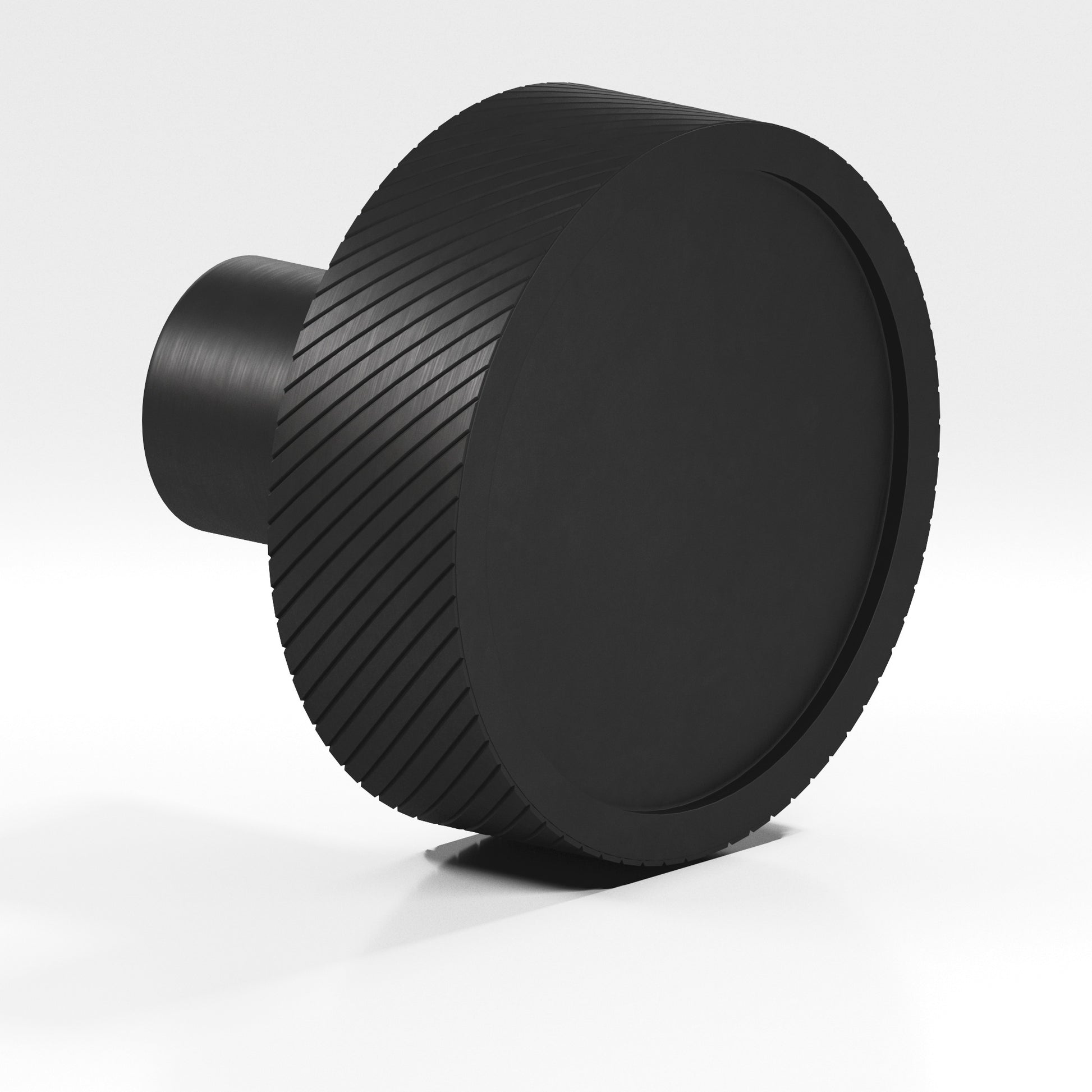 Colonial Bronze Series 591 1.25" Round Single-Knurled Sandwich Cabinet Knob Matte Satin Black / 1.25"