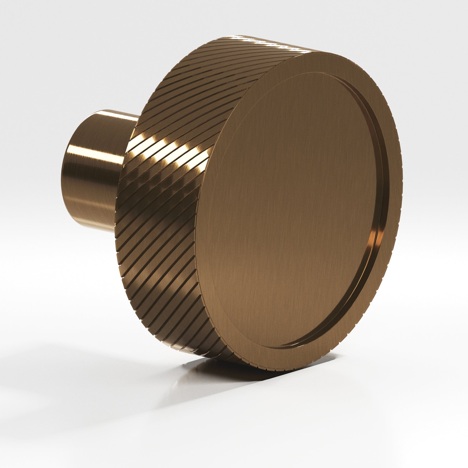 Colonial Bronze Series 591 1.25" Round Single-Knurled Sandwich Cabinet Knob Light Statuary Bronze / 1.25"