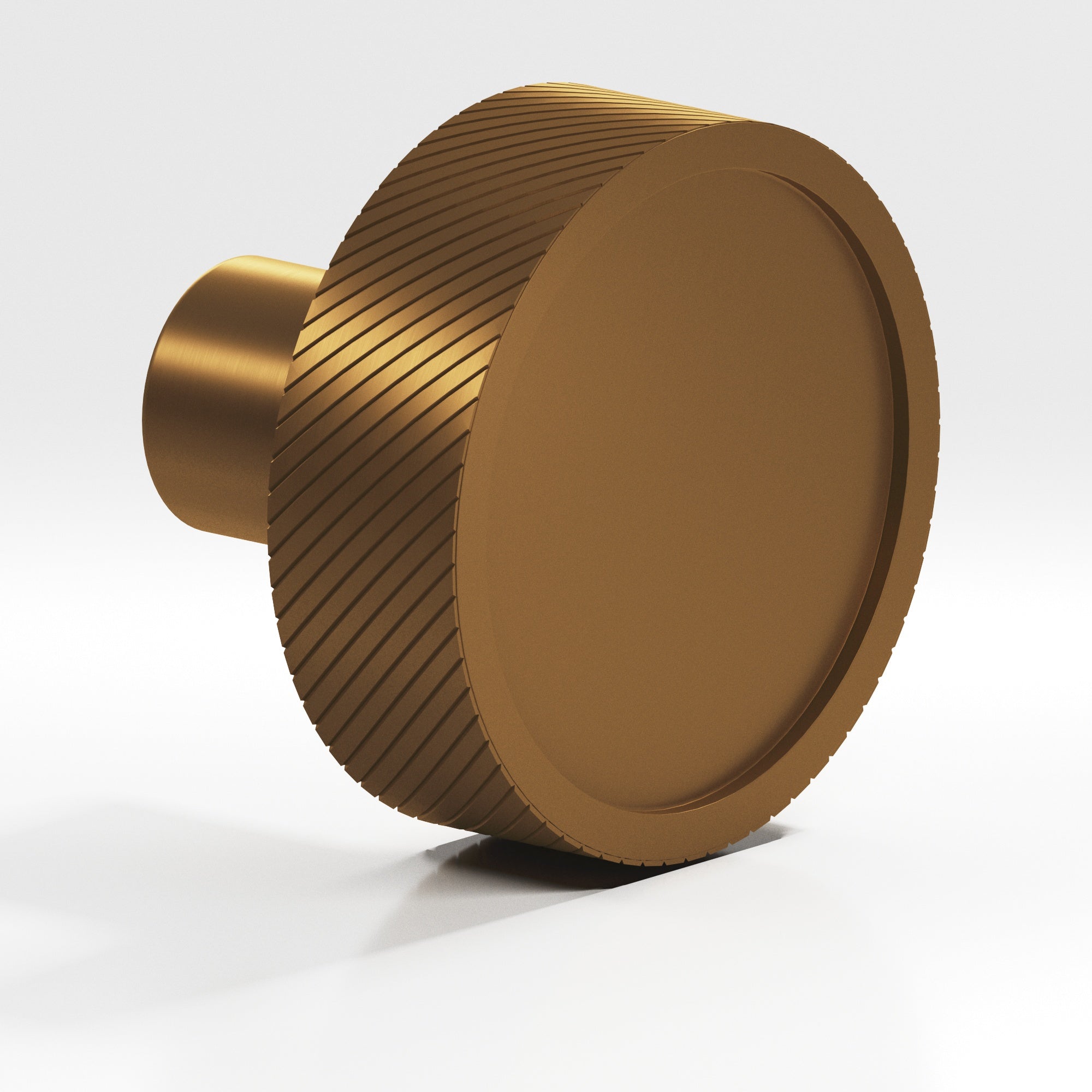 Colonial Bronze Series 591 1.25" Round Single-Knurled Sandwich Cabinet Knob Matte Light Statuary Bronze / 1.25"