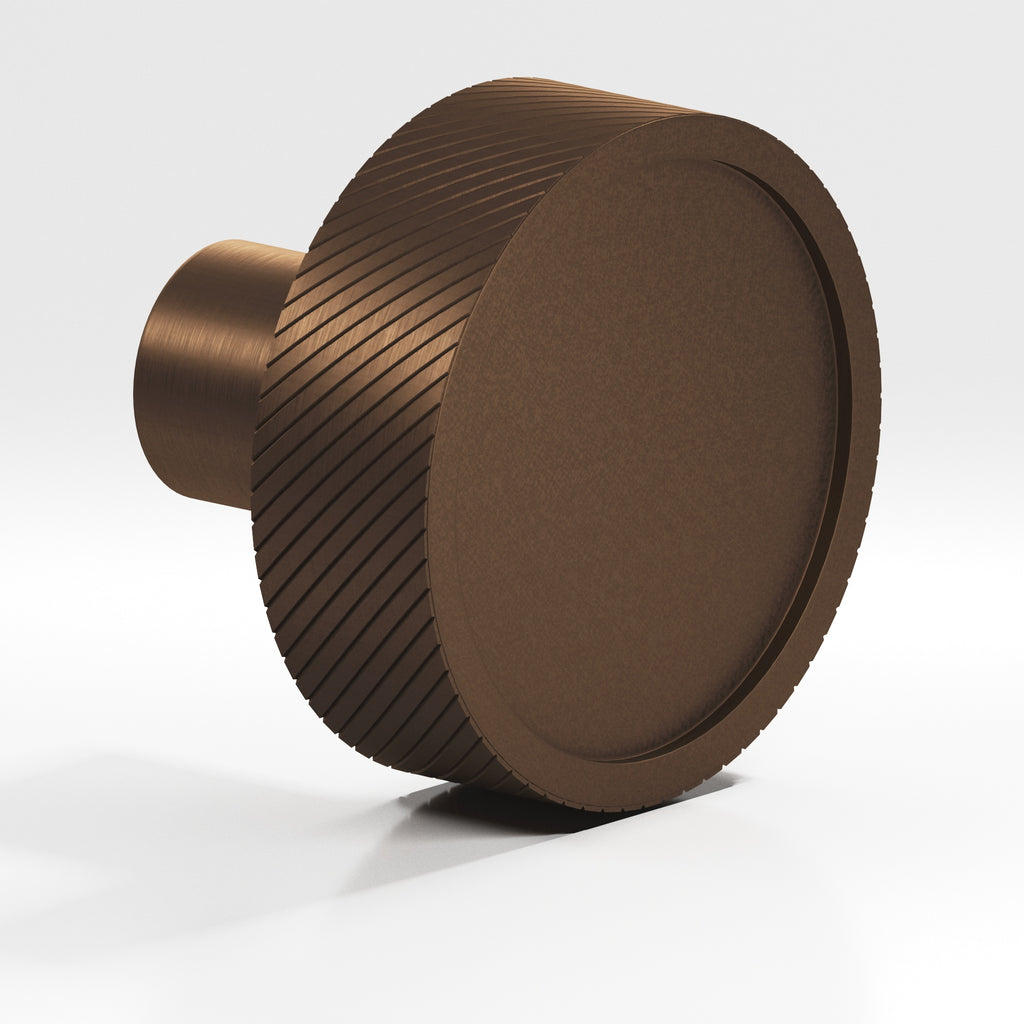 Colonial Bronze Series 591 1.25" Round Single-Knurled Sandwich Cabinet Knob Matte Oil Rubbed Bronze / 1.25"