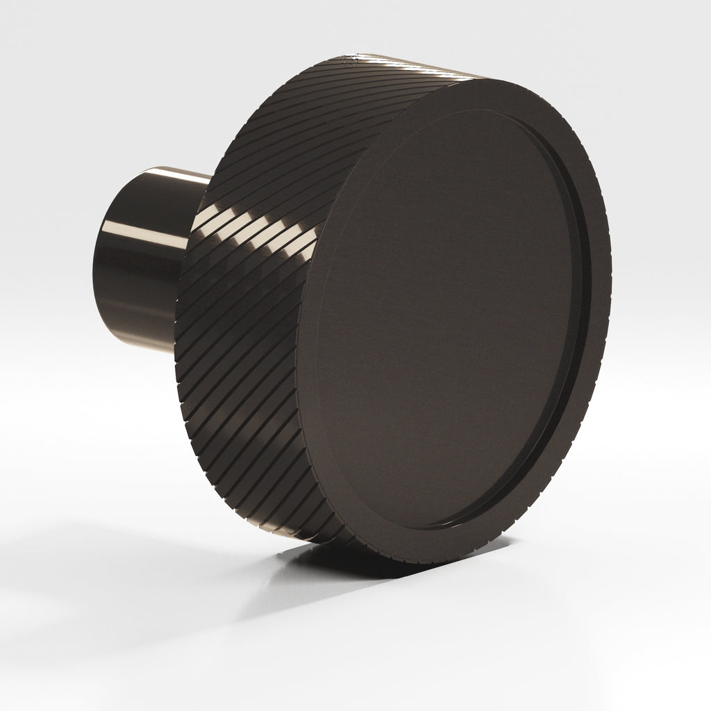 Colonial Bronze Series 591 1.25" Round Single-Knurled Sandwich Cabinet Knob Dark Statuary Bronze / 1.25"