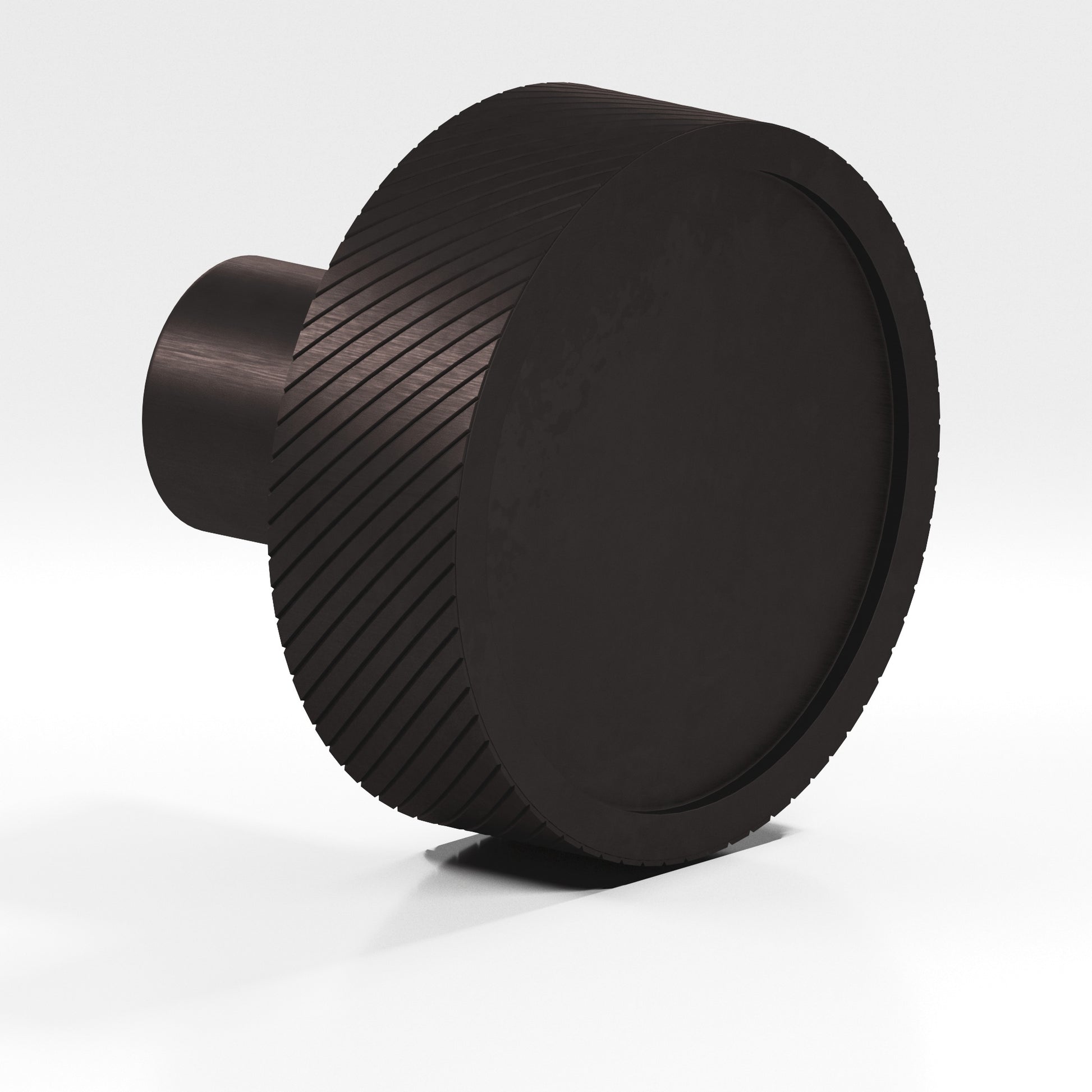 Colonial Bronze Series 591 1.25" Round Single-Knurled Sandwich Cabinet Knob Matte Dark Statuary Bronze / 1.25"