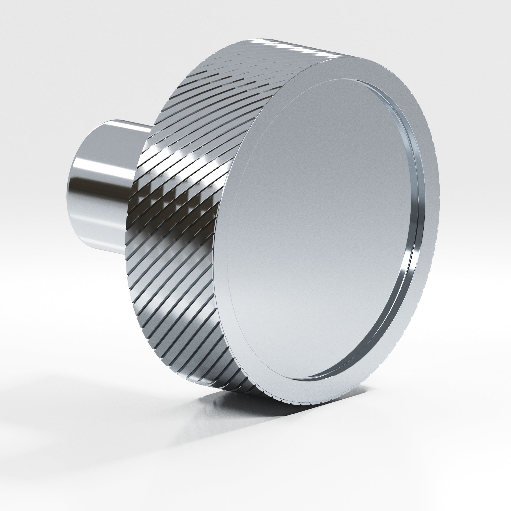 Colonial Bronze Series 591 1.25" Round Single-Knurled Sandwich Cabinet Knob Polished Chrome / 1.25"