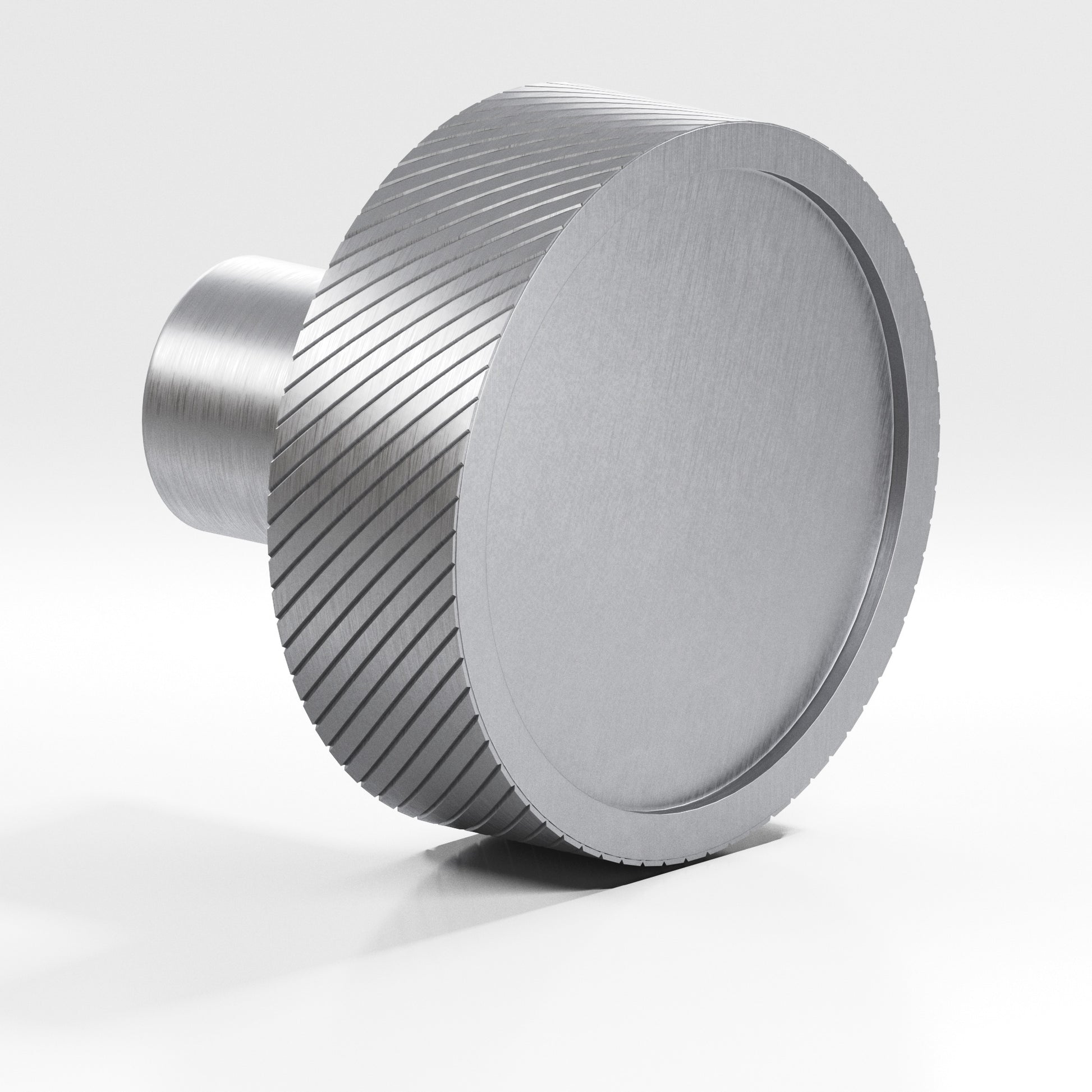 Colonial Bronze Series 591 1.25" Round Single-Knurled Sandwich Cabinet Knob Matte Satin Chrome / 1.25"