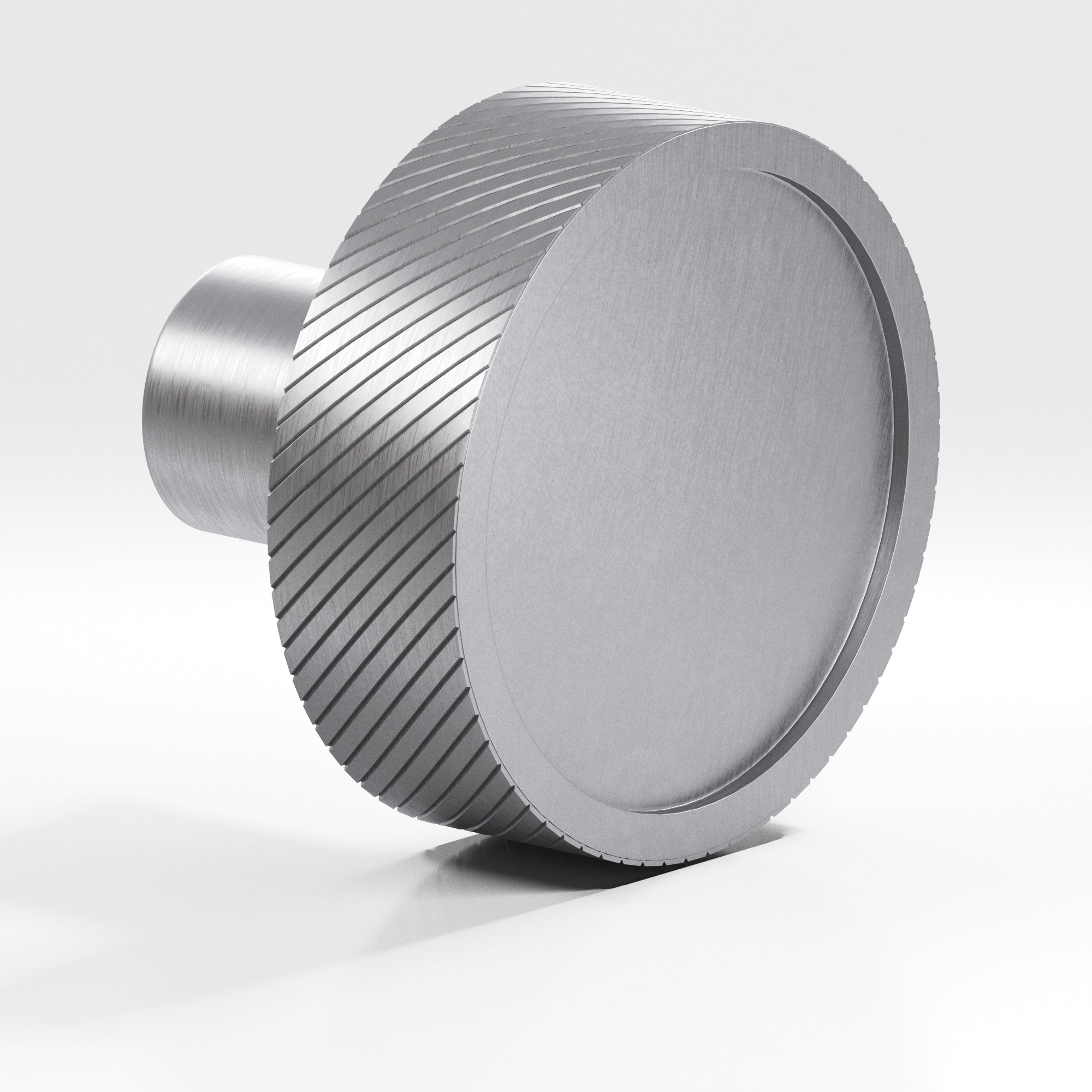 Colonial Bronze Series 591 1.25" Round Single-Knurled Sandwich Cabinet Knob Matte Satin Chrome / 1.25"