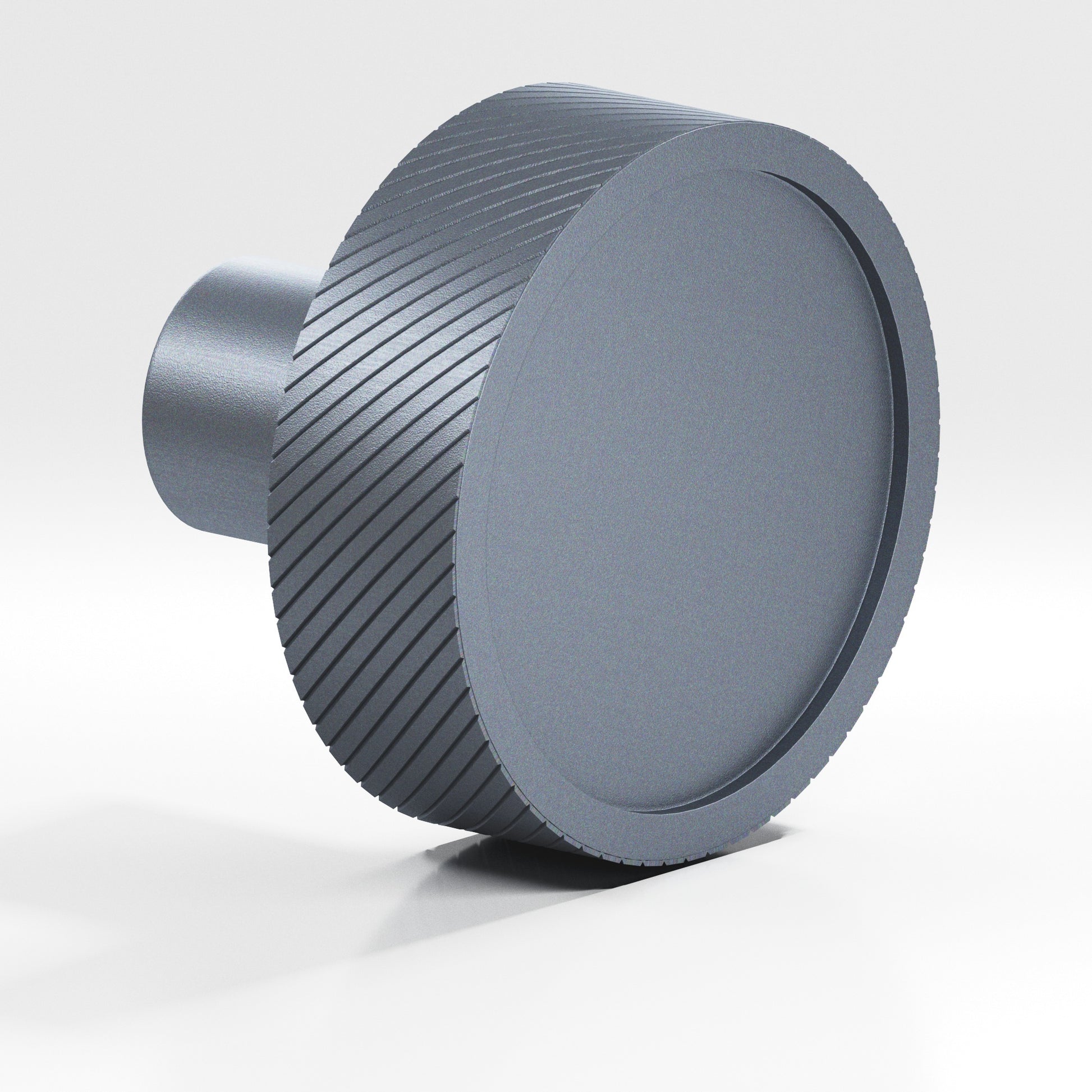 Colonial Bronze Series 591 1.25" Round Single-Knurled Sandwich Cabinet Knob Frost Chrome™ / 1.25"