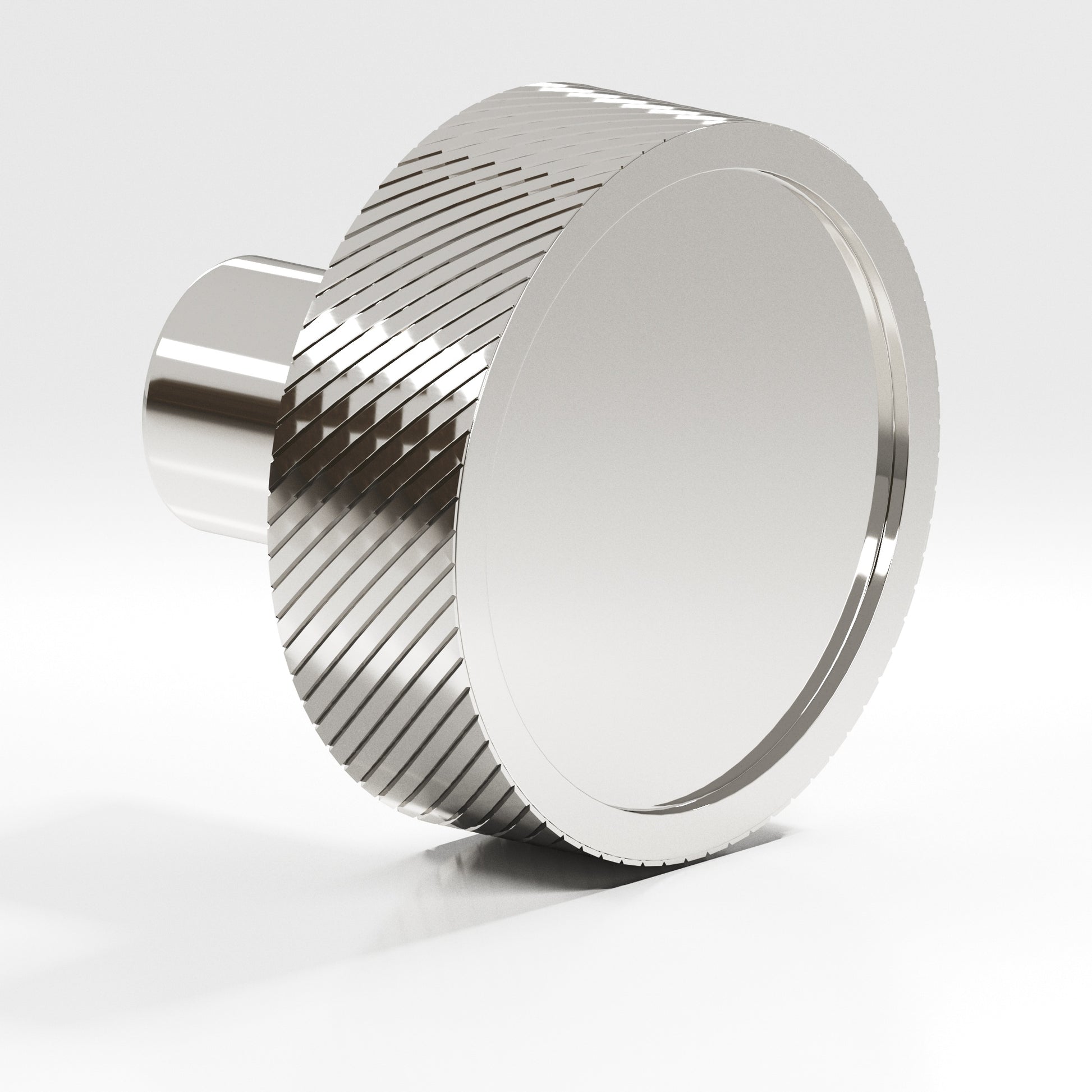 Colonial Bronze Series 591 1.25" Round Single-Knurled Sandwich Cabinet Knob Polished Nickel / 1.25"