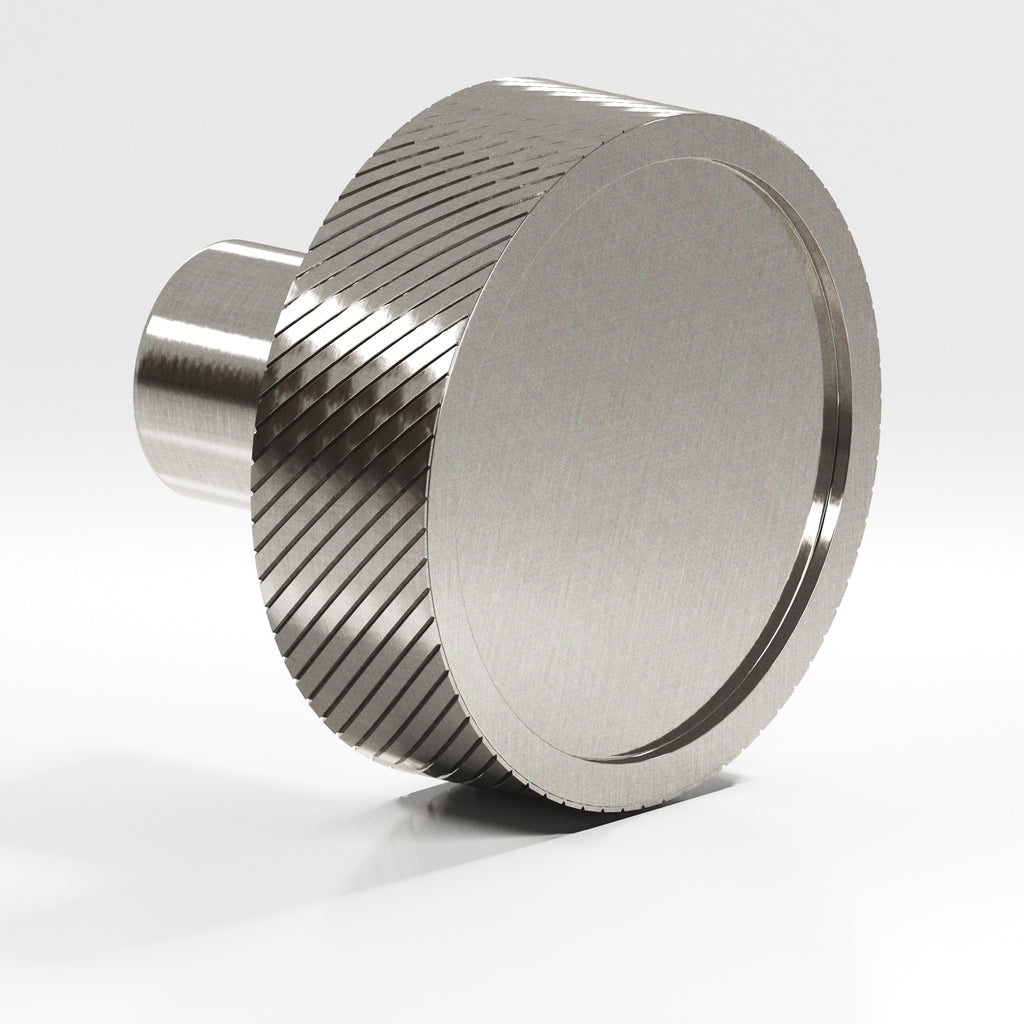 Colonial Bronze Series 591 1.25" Round Single-Knurled Sandwich Cabinet Knob Nickel Stainless / 1.25"