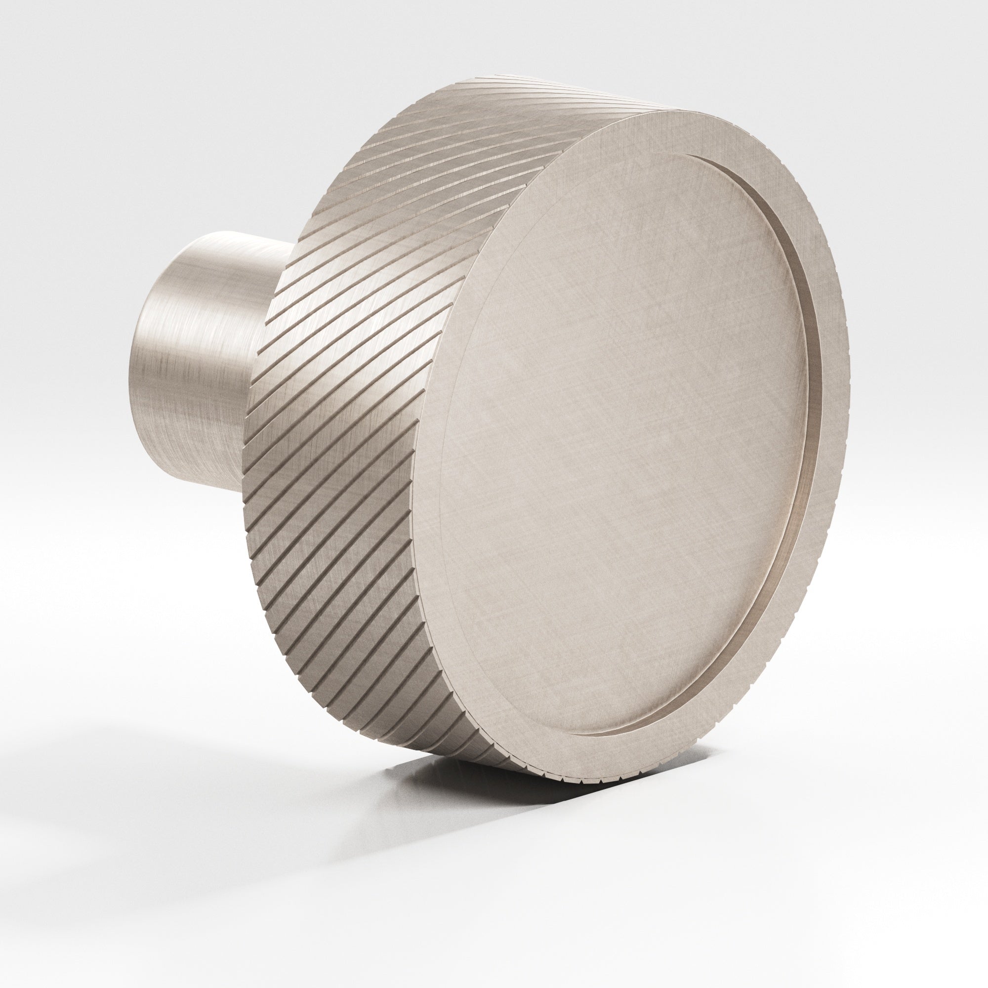 Colonial Bronze Series 591 1.25" Round Single-Knurled Sandwich Cabinet Knob Matte Satin Nickel / 1.25"