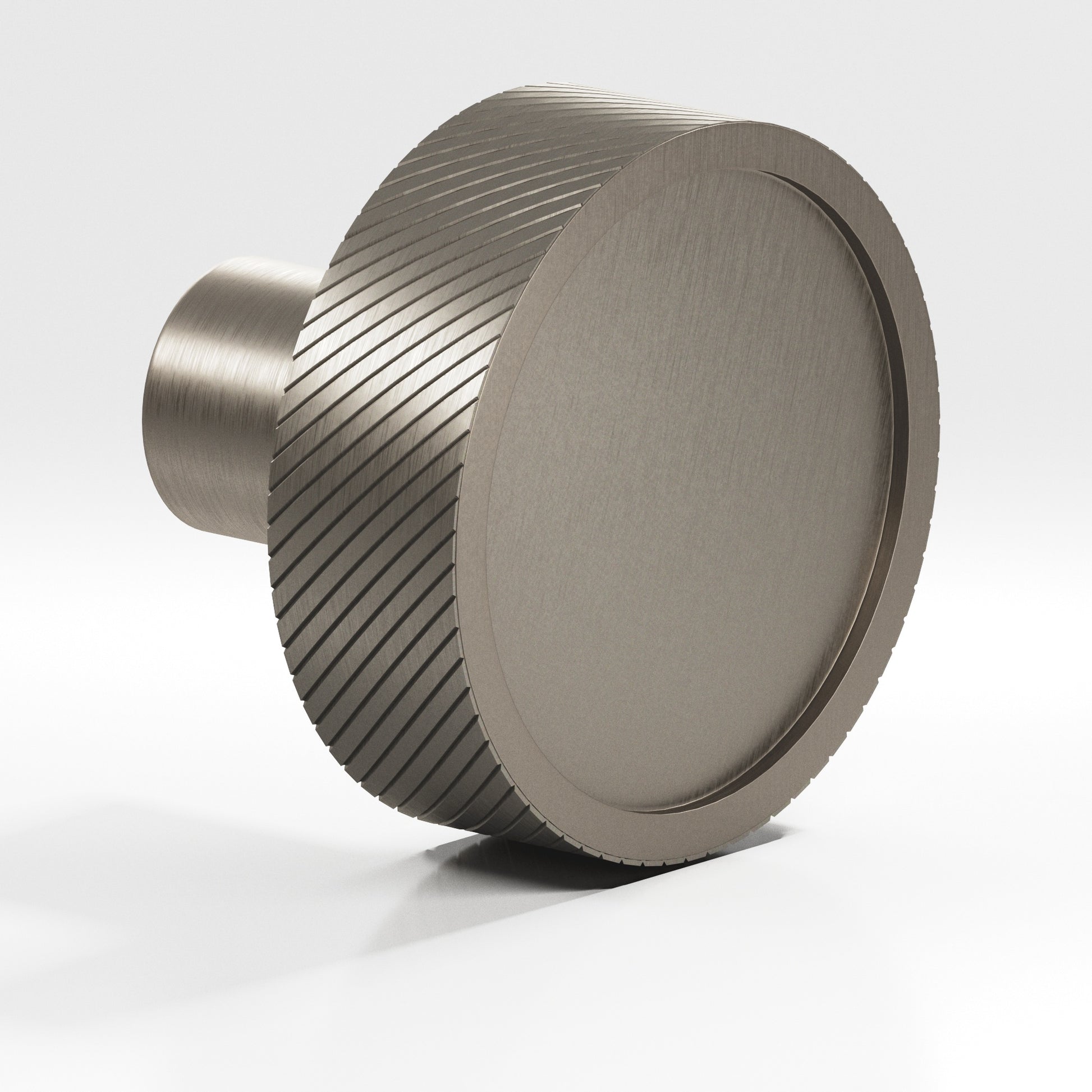 Colonial Bronze Series 591 1.25" Round Single-Knurled Sandwich Cabinet Knob Matte Pewter / 1.25"