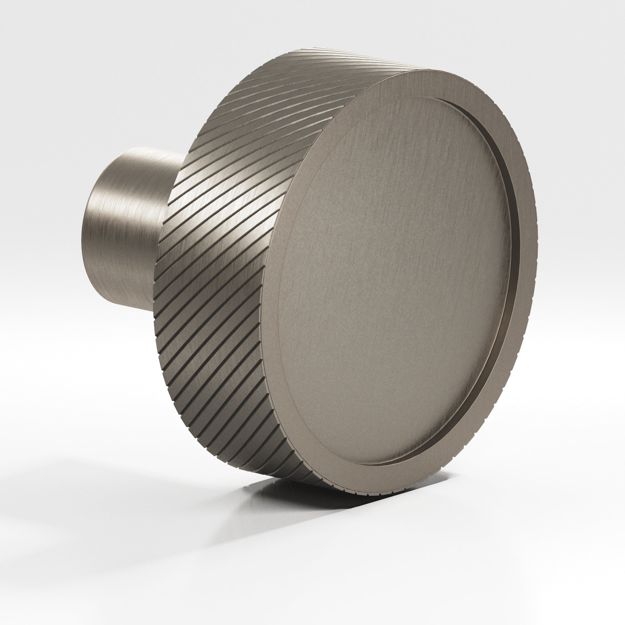 Colonial Bronze Series 591 1.25" Round Single-Knurled Sandwich Cabinet Knob Matte Pewter / 1.25"