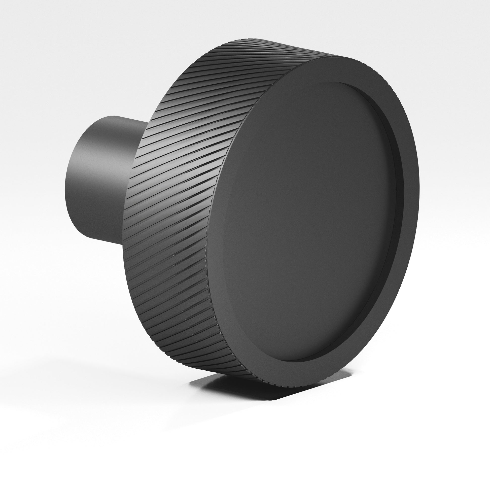 Colonial Bronze Series 591 1.25" Round Single-Knurled Sandwich Cabinet Knob Matte Graphite / 1.25"