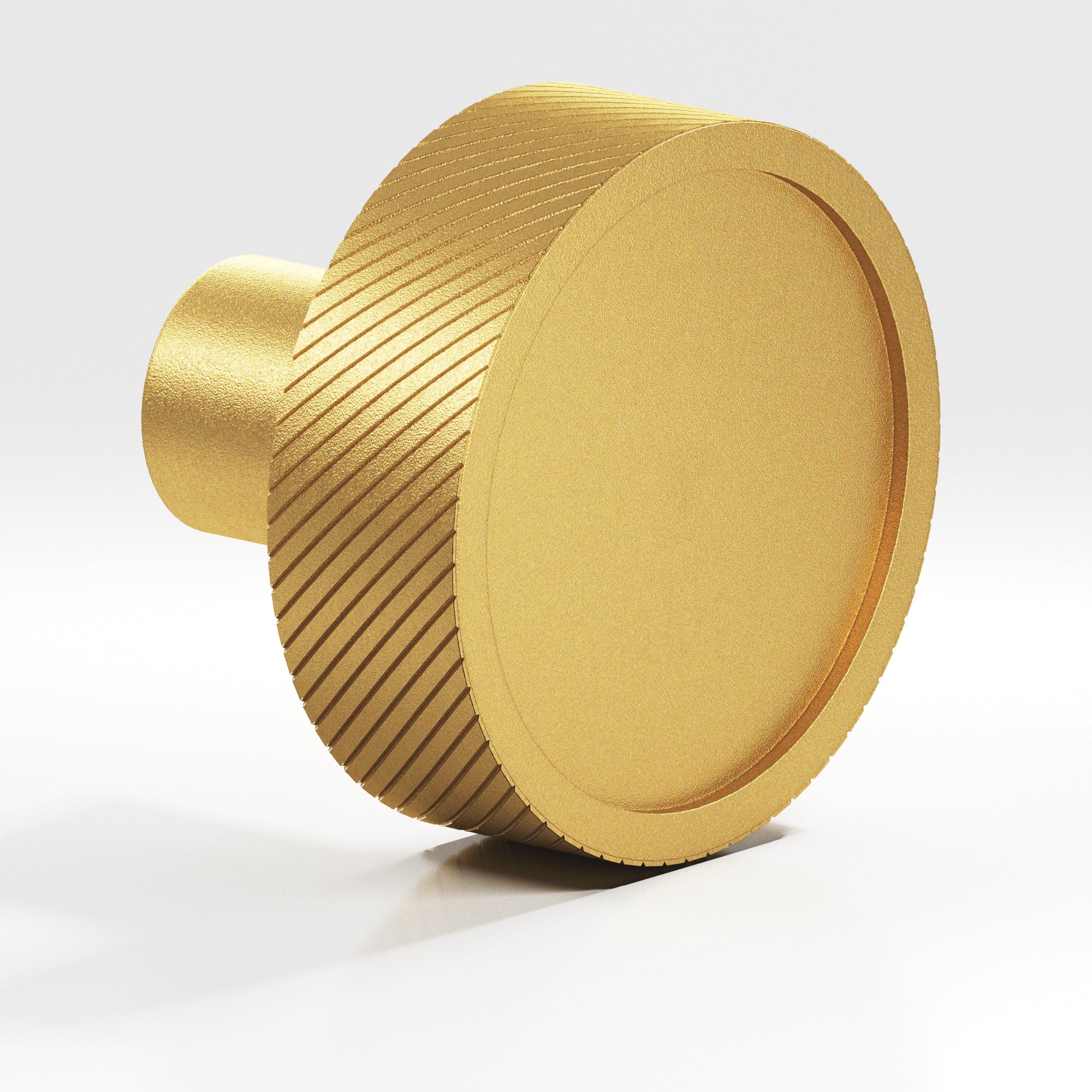 Colonial Bronze Series 591 1.25" Round Single-Knurled Sandwich Cabinet Knob Frost Brass™ / 1.25"