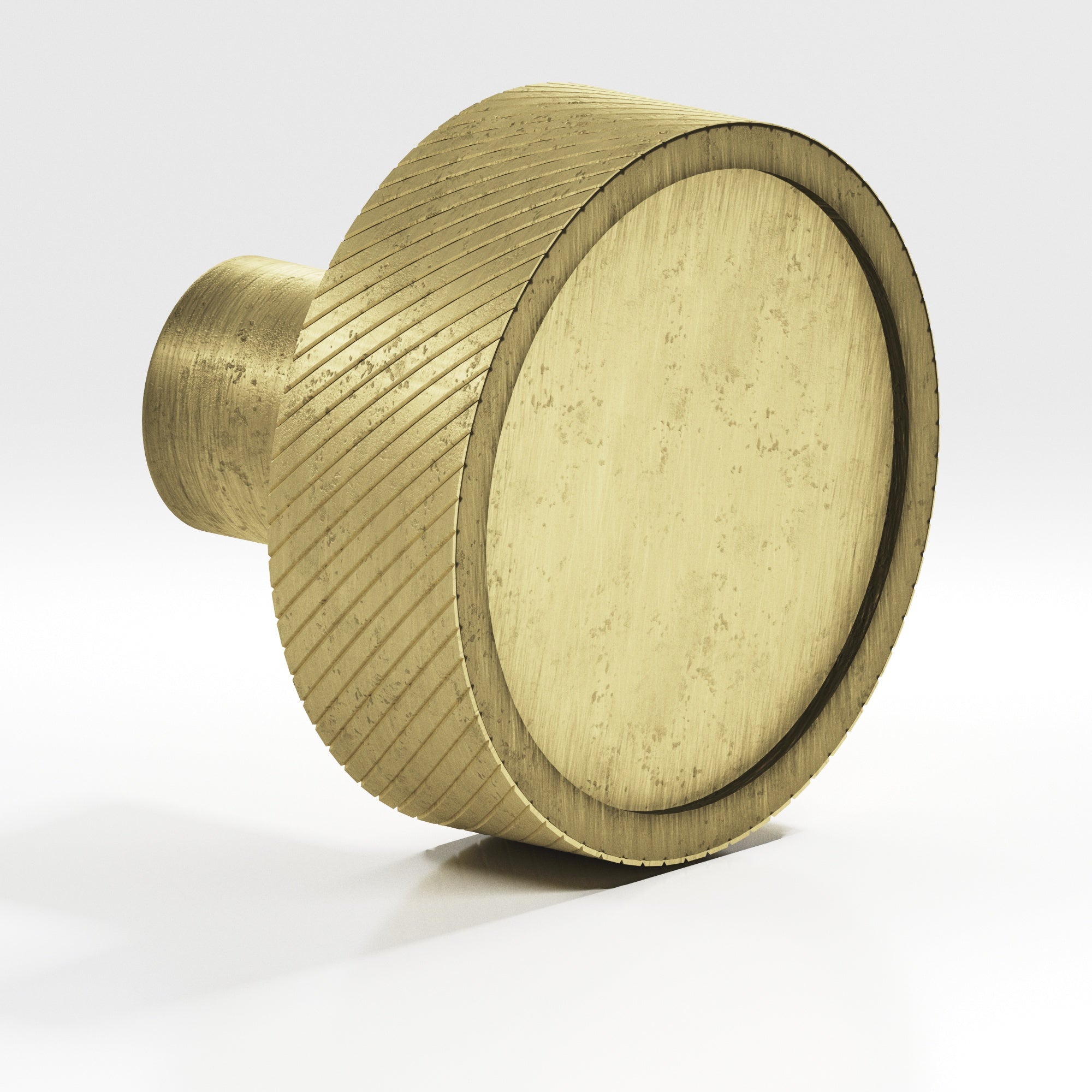 Colonial Bronze Series 591 1.25" Round Single-Knurled Sandwich Cabinet Knob Distressed Antique Brass / 1.25"