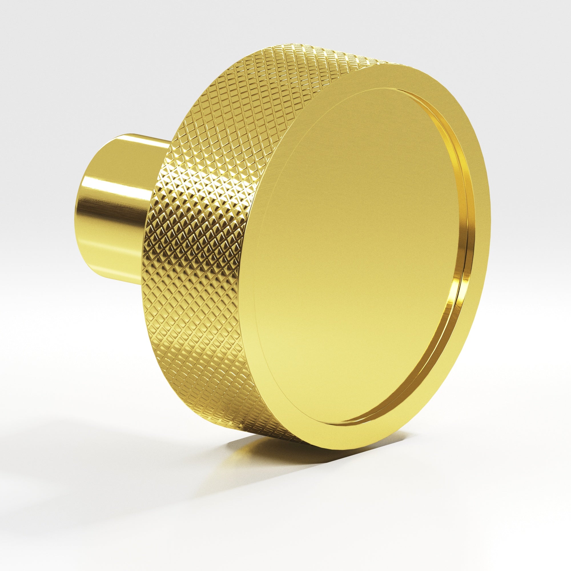 Colonial Bronze Series 595 1.25" Round Diamond-Knurled Sandwich Cabinet Knob French Gold / 1.25"