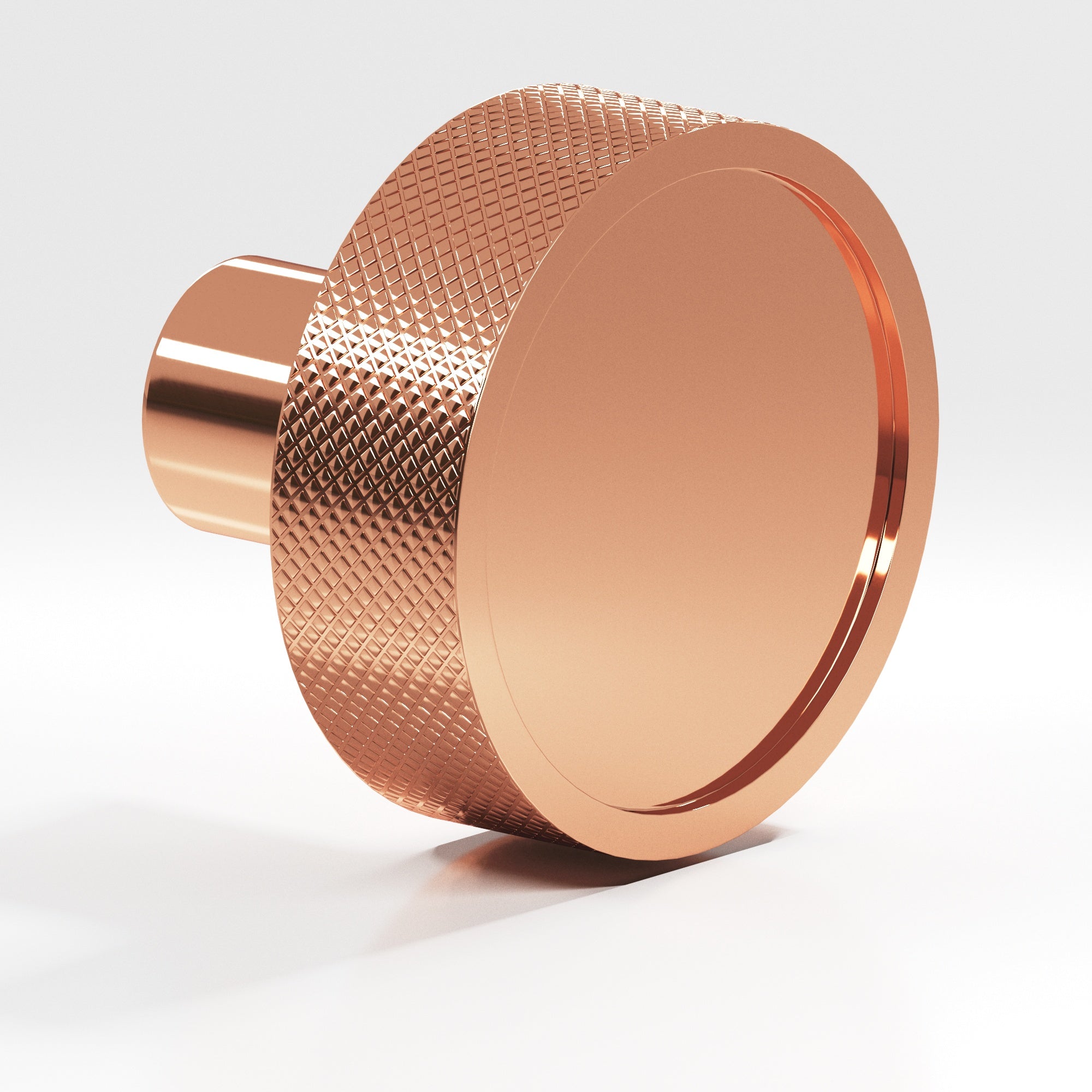 Colonial Bronze Series 595 1.25" Round Diamond-Knurled Sandwich Cabinet Knob Polished Copper / 1.25"