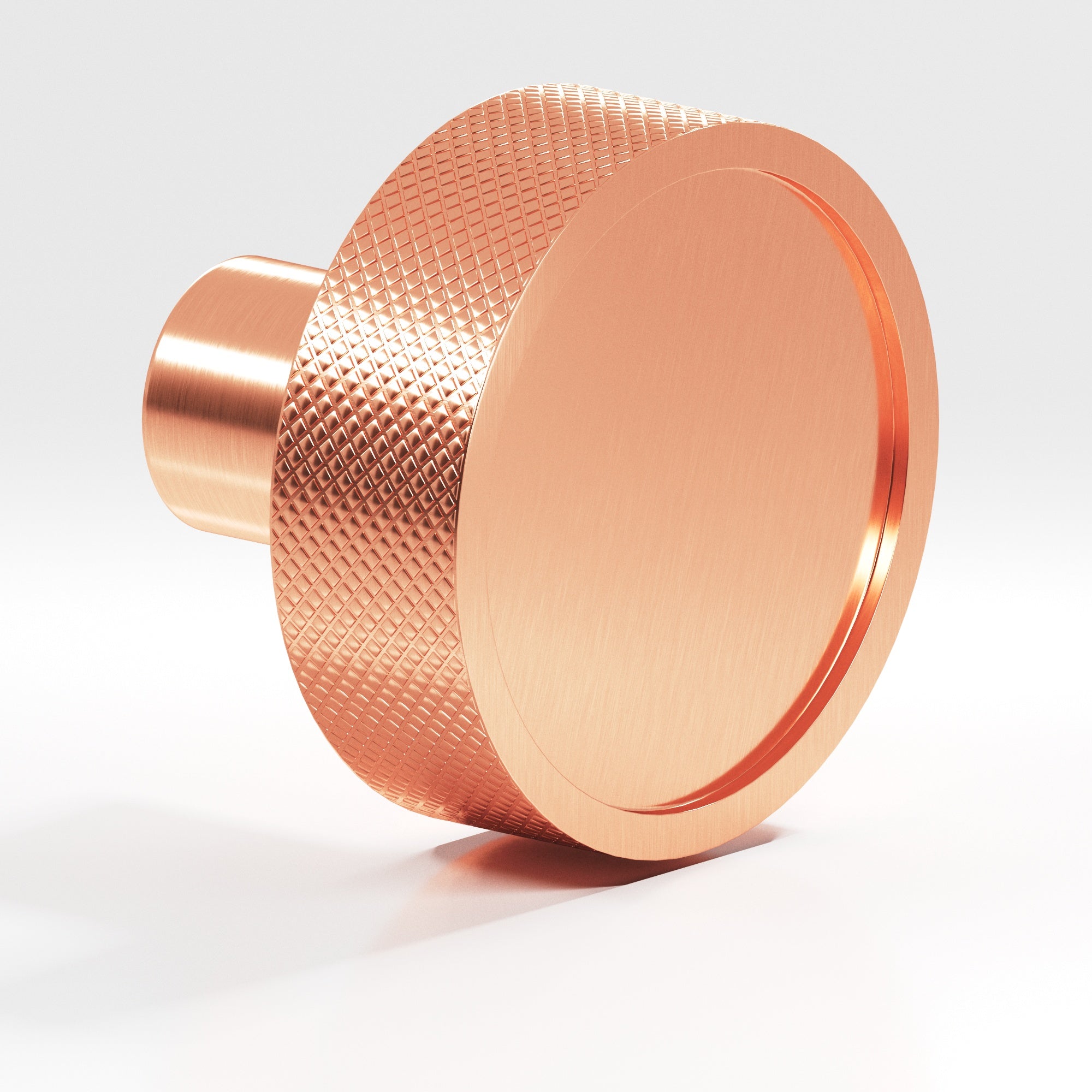 Colonial Bronze Series 595 1.25" Round Diamond-Knurled Sandwich Cabinet Knob Satin Copper / 1.25"