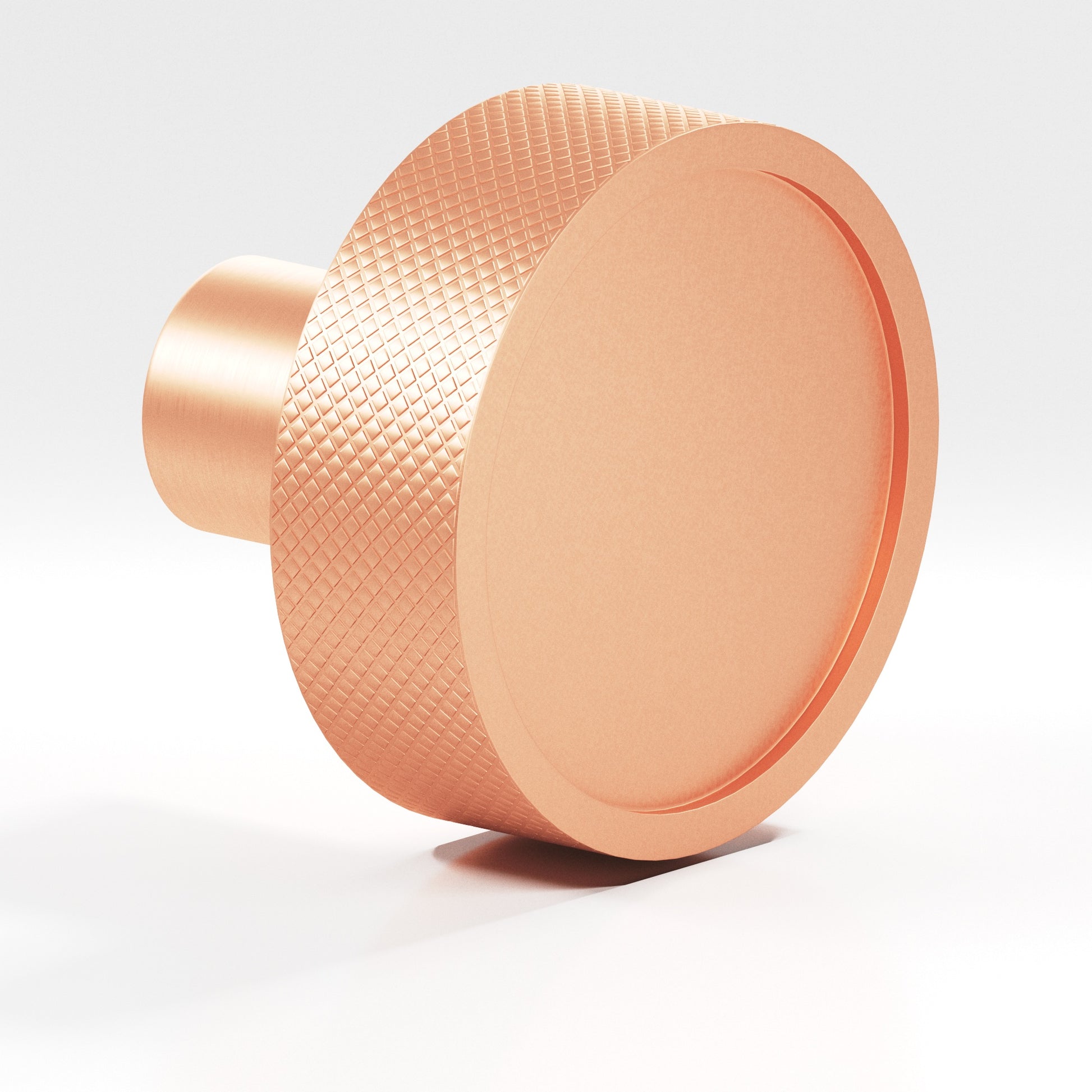 Colonial Bronze Series 595 1.25" Round Diamond-Knurled Sandwich Cabinet Knob Matte Satin Copper / 1.25"