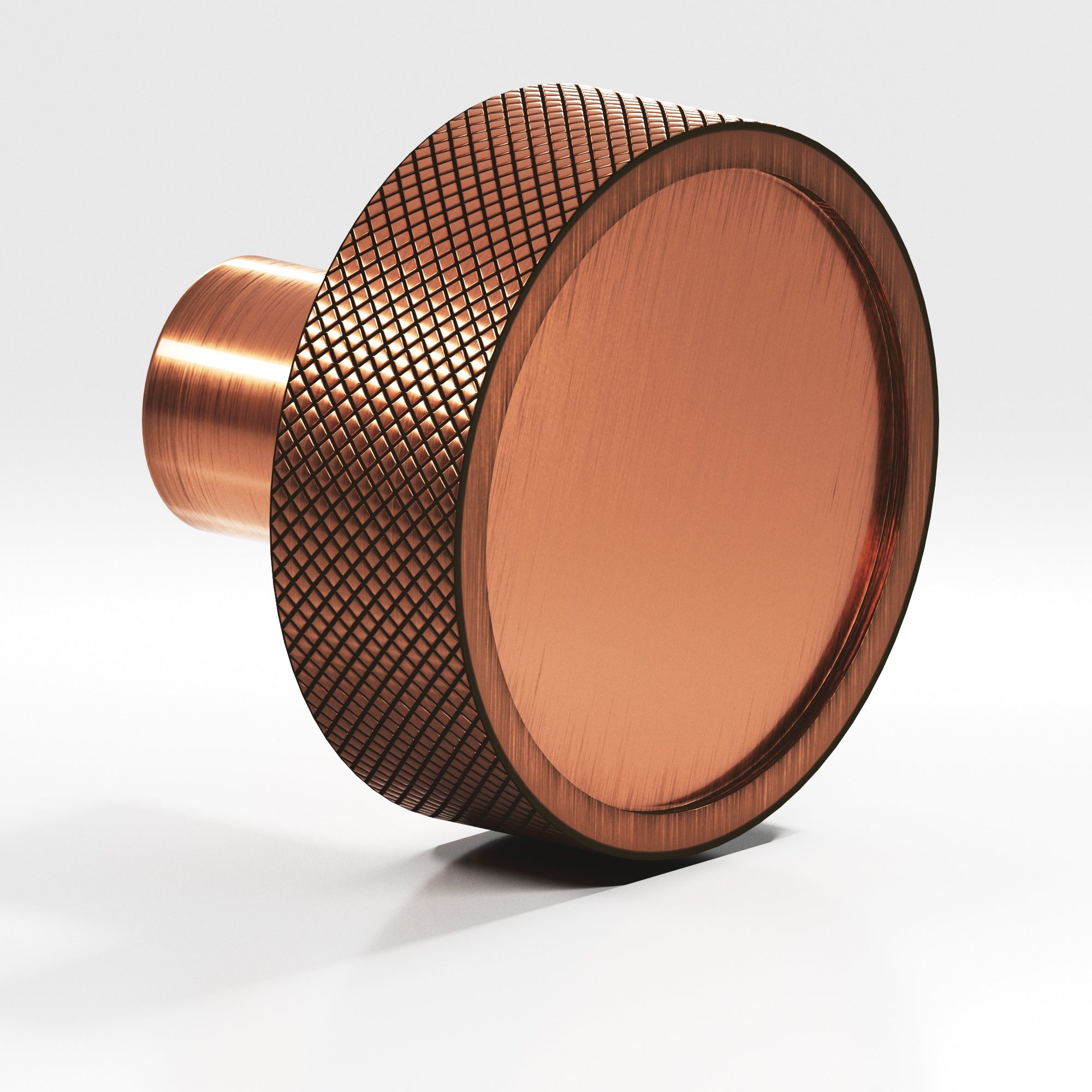 Colonial Bronze Series 595 1.25" Round Diamond-Knurled Sandwich Cabinet Knob Antique Copper / 1.25"