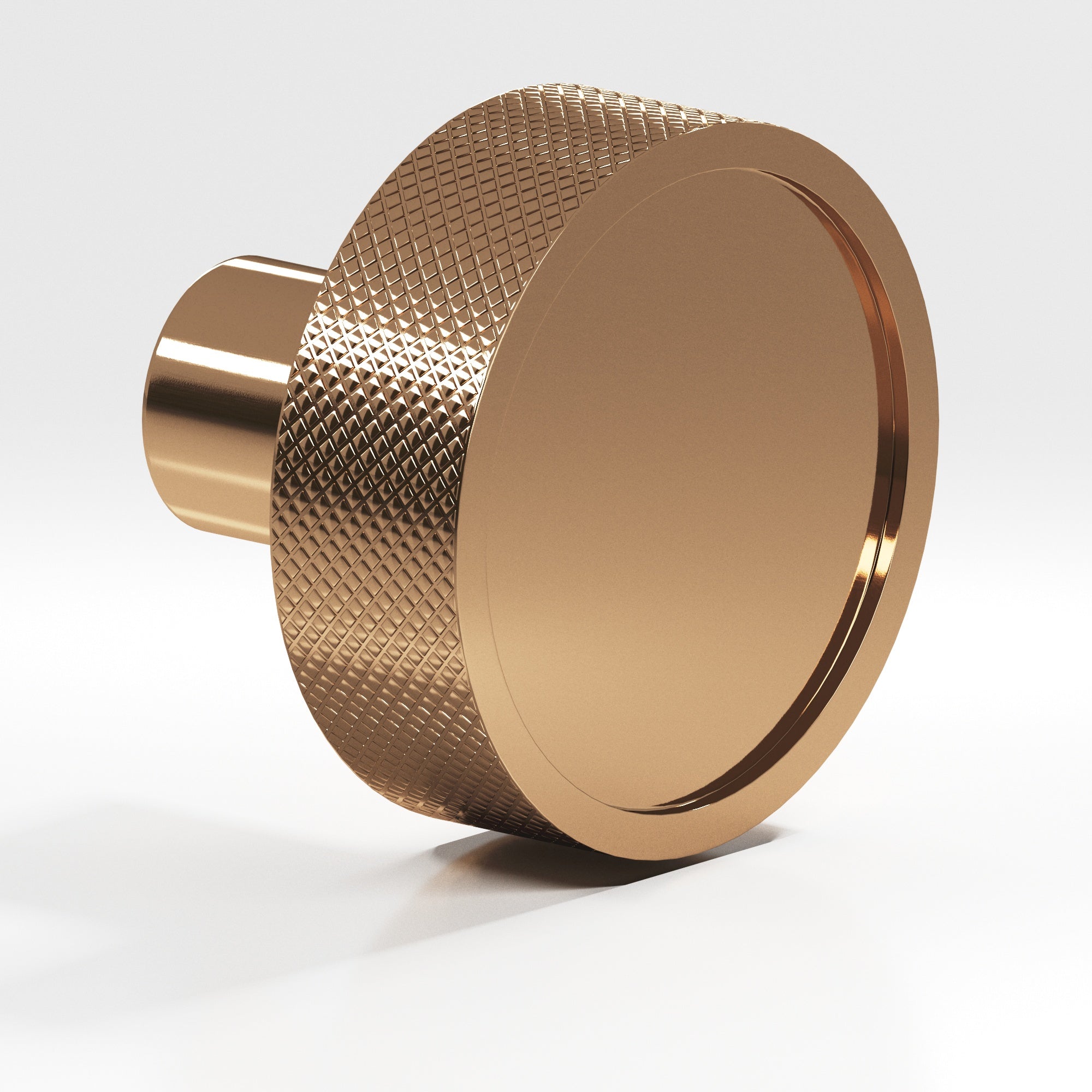 Colonial Bronze Series 595 1.25" Round Diamond-Knurled Sandwich Cabinet Knob Polished Bronze / 1.25"