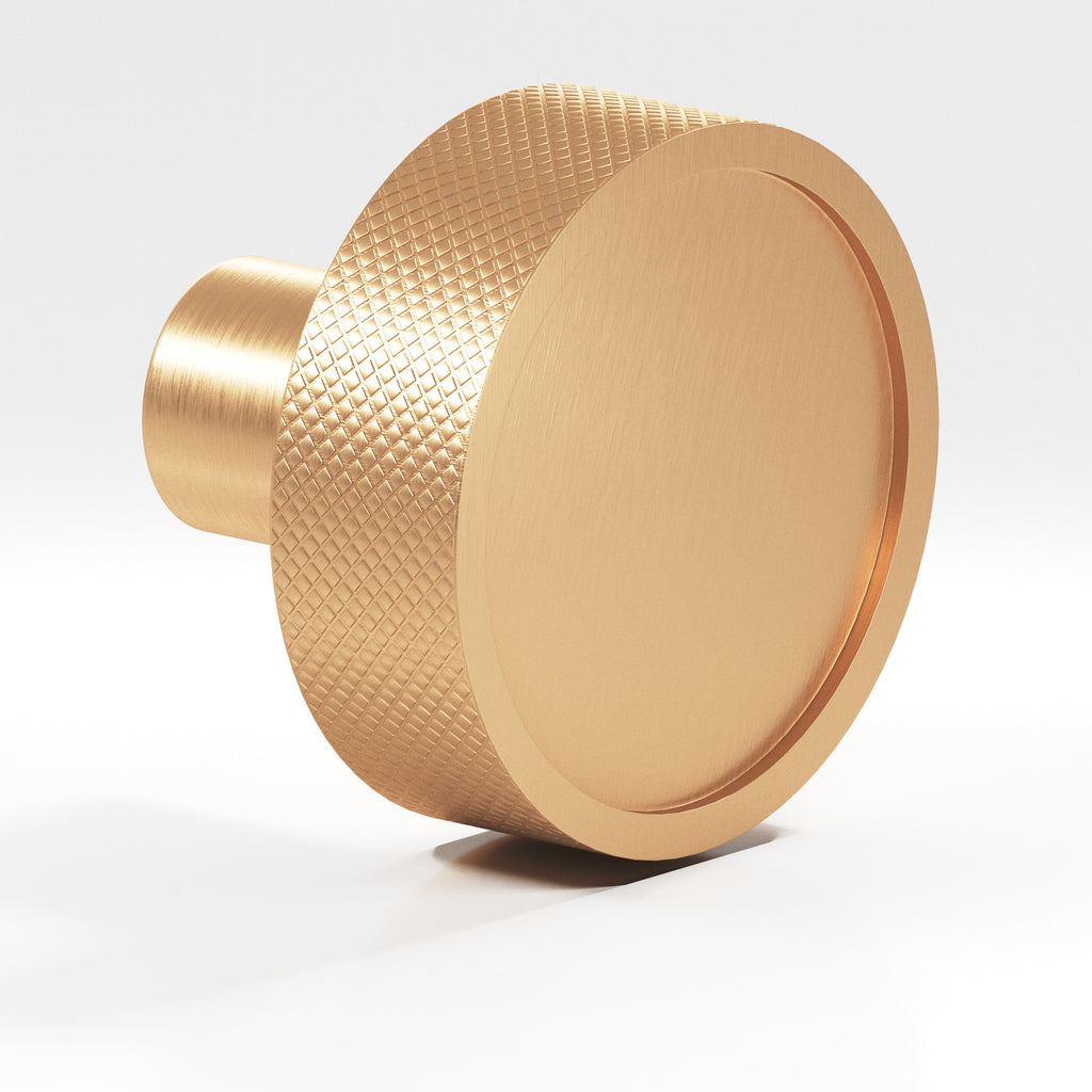 Colonial Bronze Series 595 1.25" Round Diamond-Knurled Sandwich Cabinet Knob Matte Satin Bronze / 1.25"