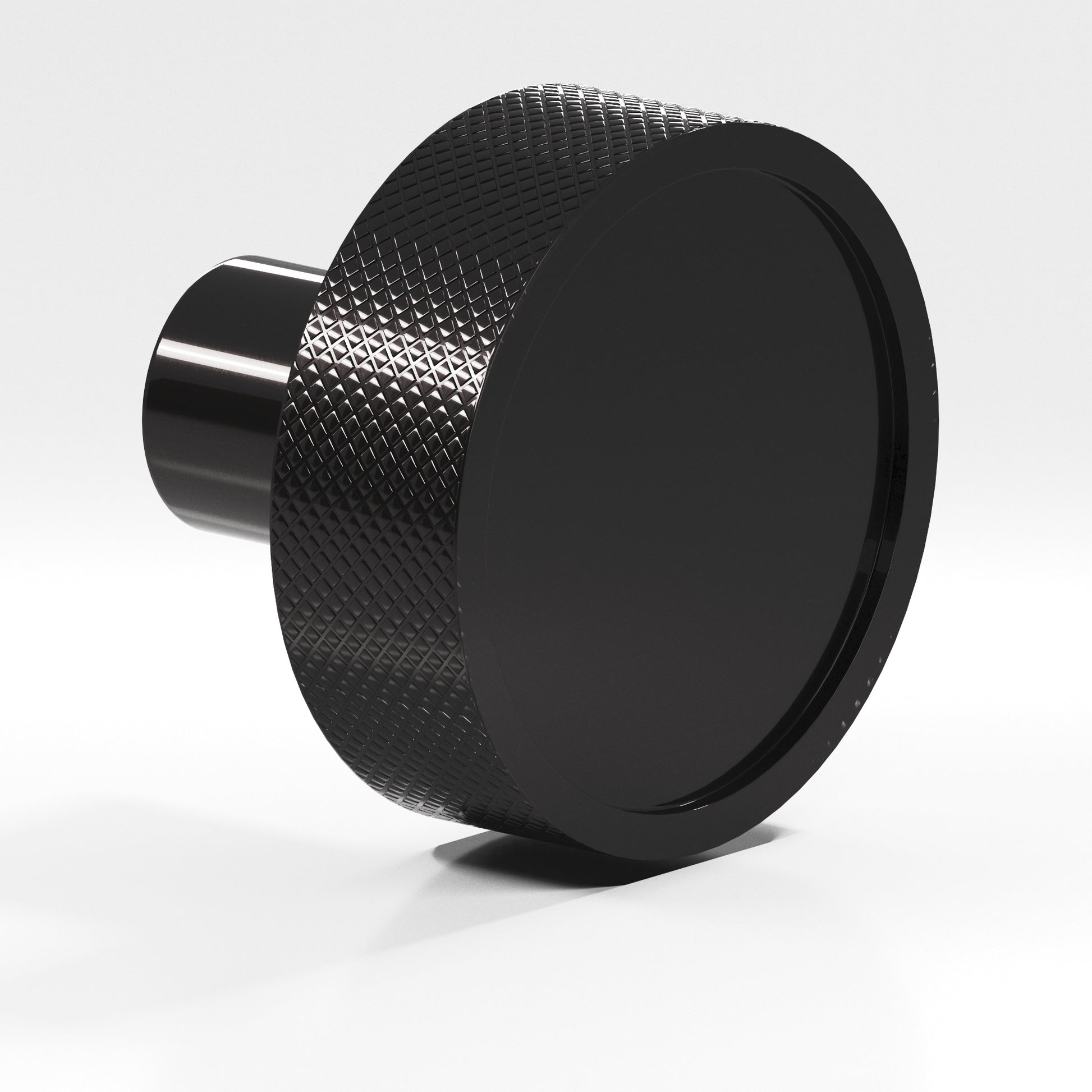 Colonial Bronze Series 595 1.25" Round Diamond-Knurled Sandwich Cabinet Knob Satin Black / 1.25"