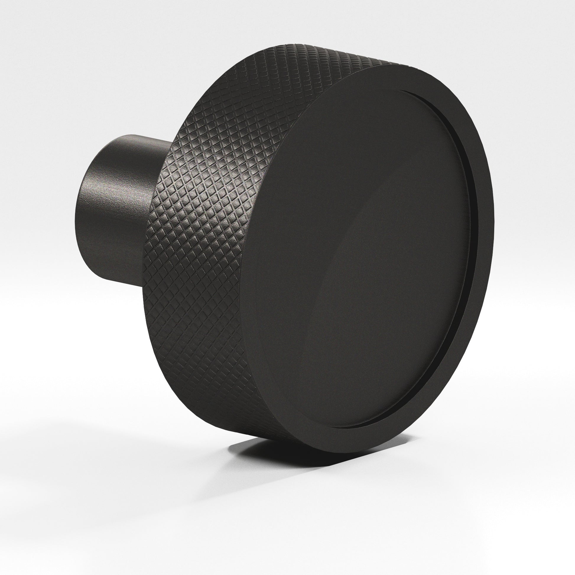 Colonial Bronze Series 595 1.25" Round Diamond-Knurled Sandwich Cabinet Knob Frost Black™ / 1.25"