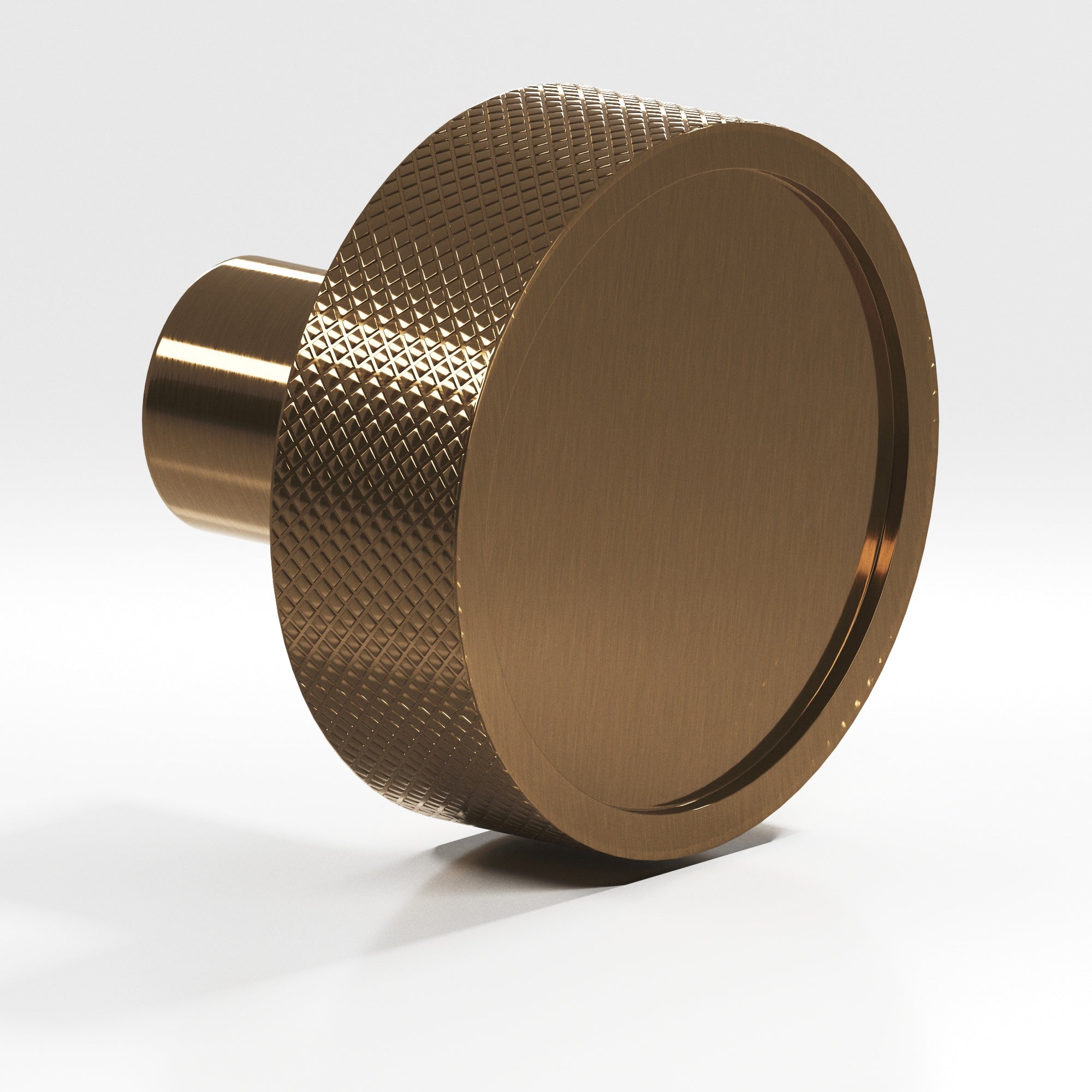 Colonial Bronze Series 595 1.25" Round Diamond-Knurled Sandwich Cabinet Knob Light Statuary Bronze / 1.25"