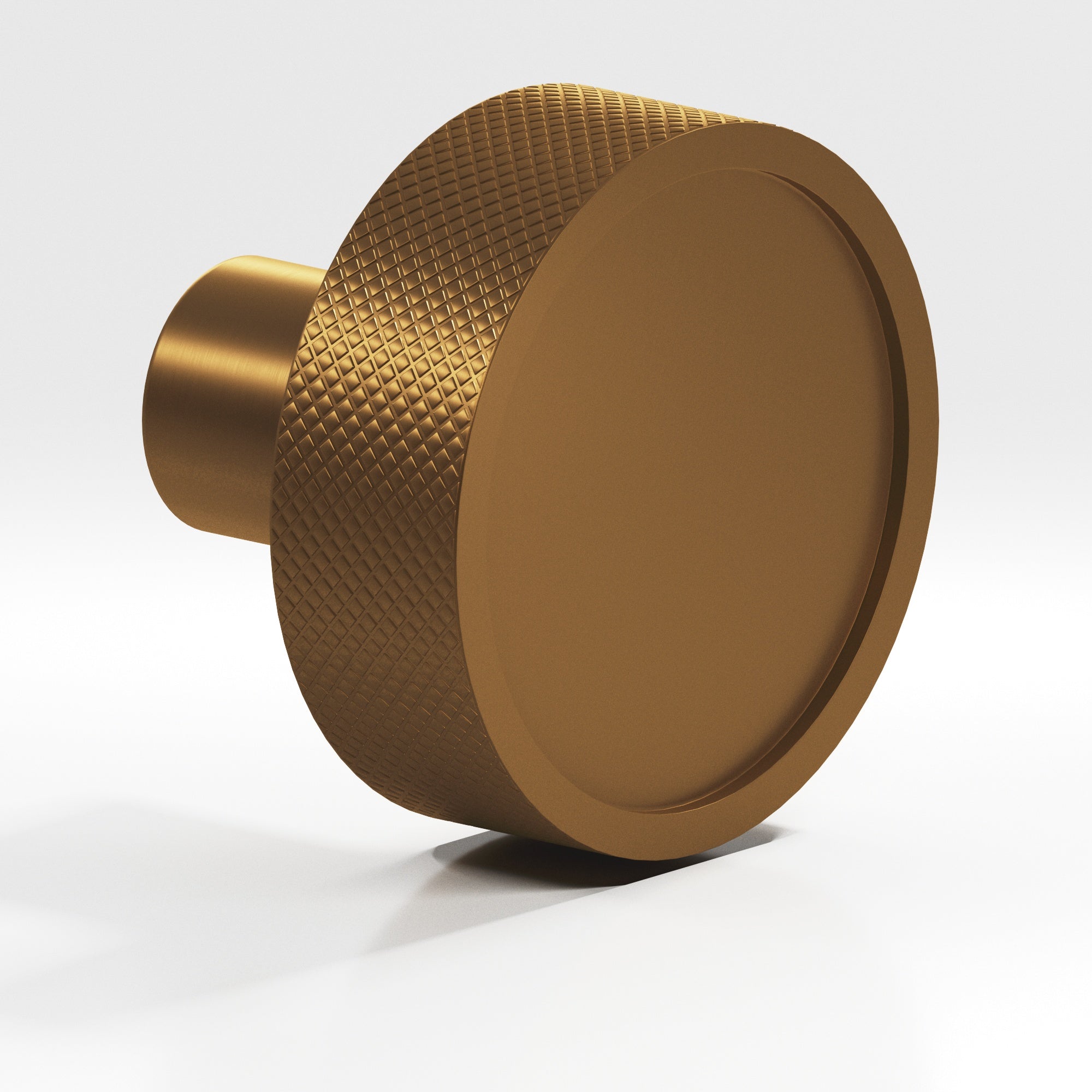 Colonial Bronze Series 595 1.25" Round Diamond-Knurled Sandwich Cabinet Knob Matte Light Statuary Bronze / 1.25"