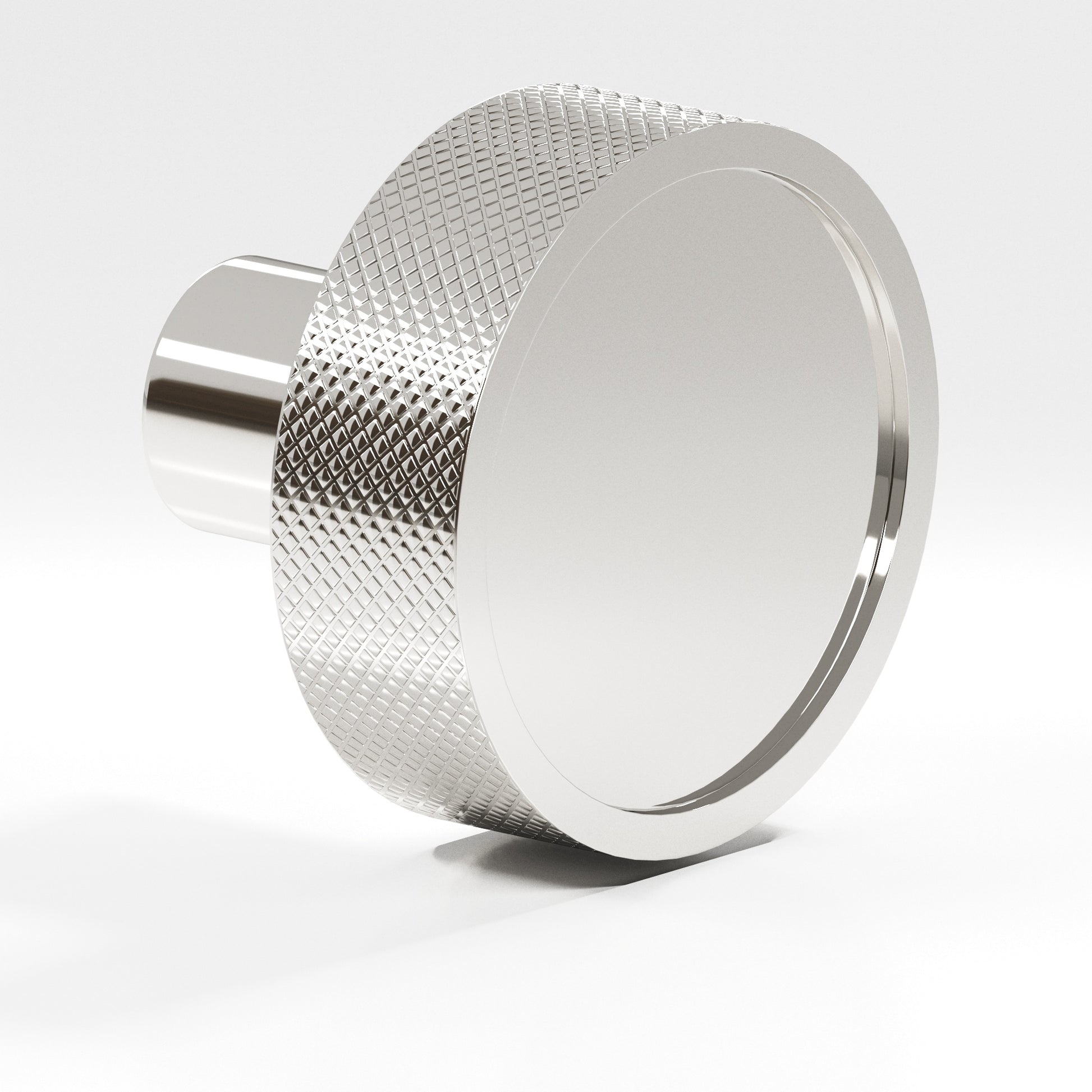 Colonial Bronze Series 595 1.25" Round Diamond-Knurled Sandwich Cabinet Knob Polished Nickel / 1.25"