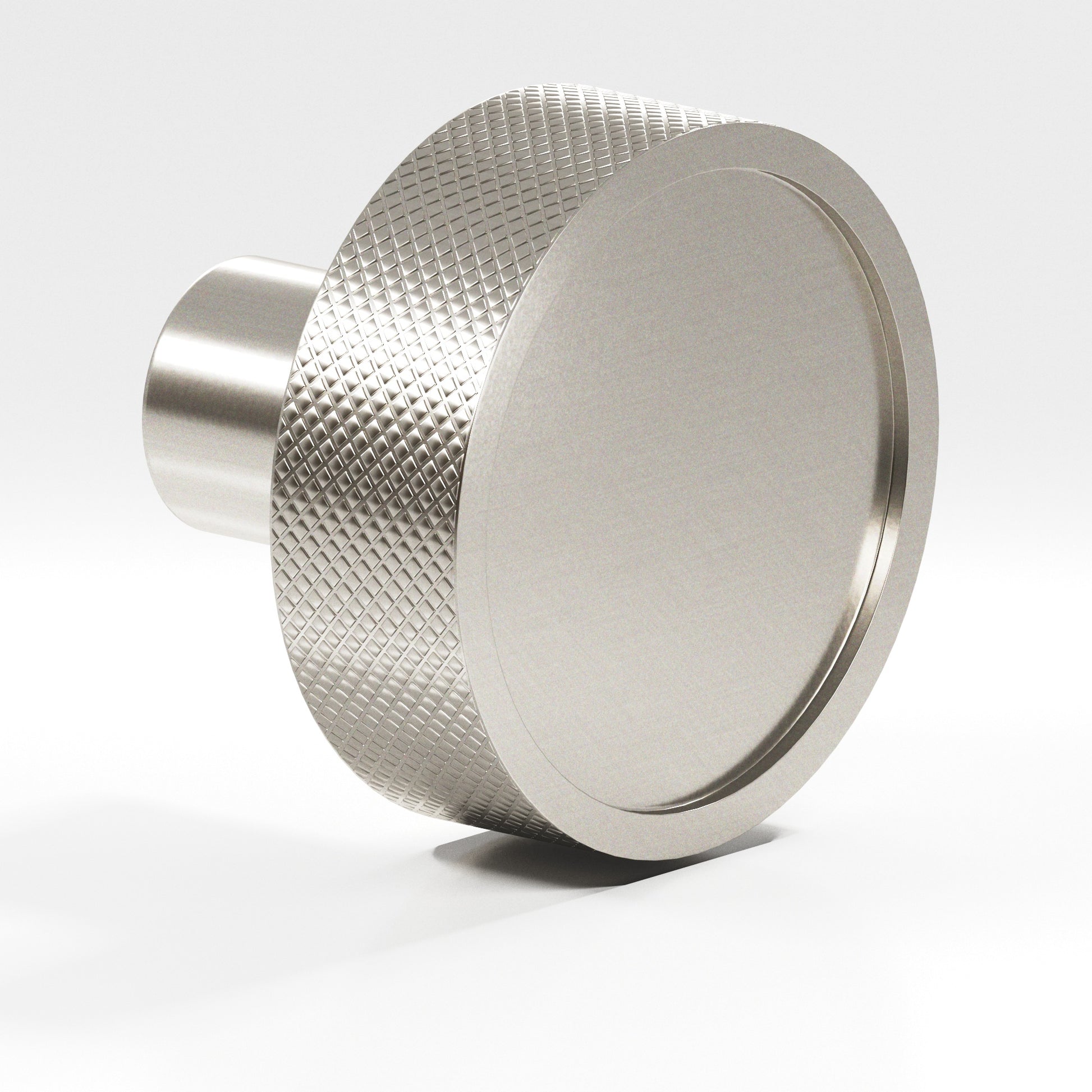 Colonial Bronze Series 595 1.25" Round Diamond-Knurled Sandwich Cabinet Knob Satin Nickel / 1.25"