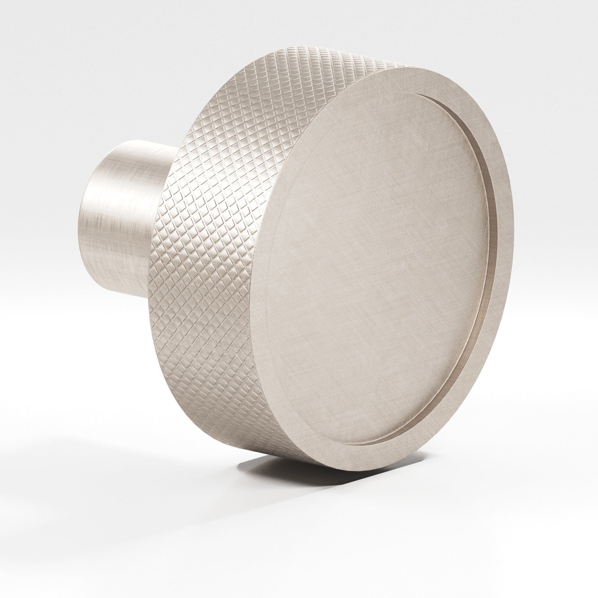 Colonial Bronze Series 595 1.25" Round Diamond-Knurled Sandwich Cabinet Knob Matte Satin Nickel / 1.25"