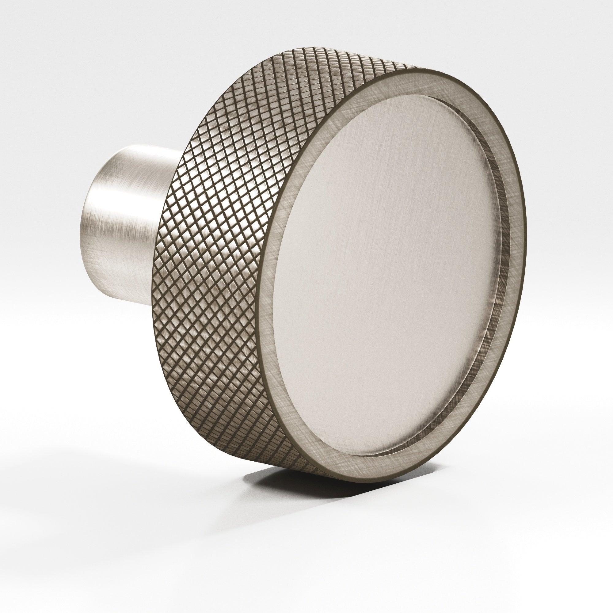 Colonial Bronze Series 595 1.25" Round Diamond-Knurled Sandwich Cabinet Knob Pewter / 1.25"