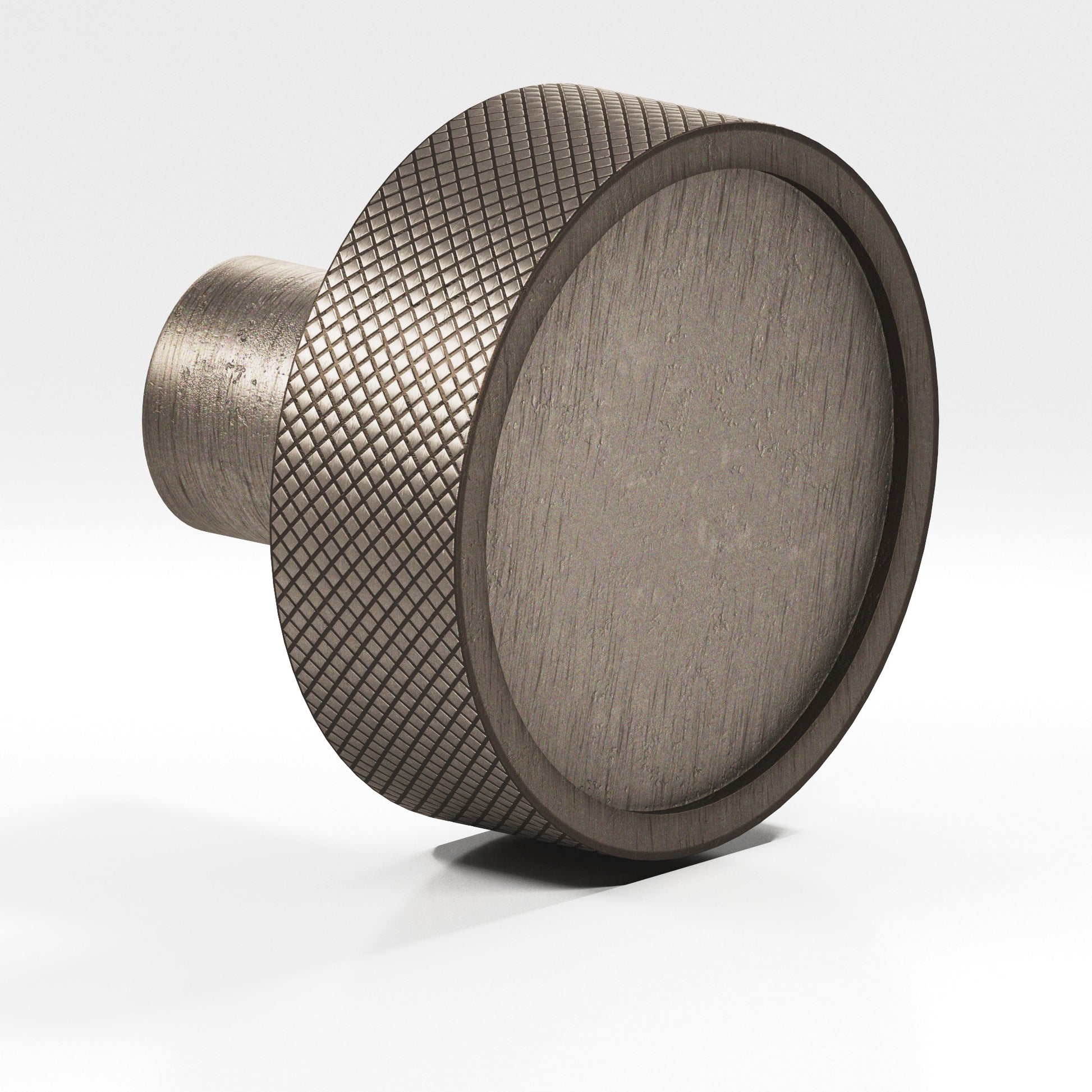 Colonial Bronze Series 595 1.25" Round Diamond-Knurled Sandwich Cabinet Knob Distressed Pewter / 1.25"