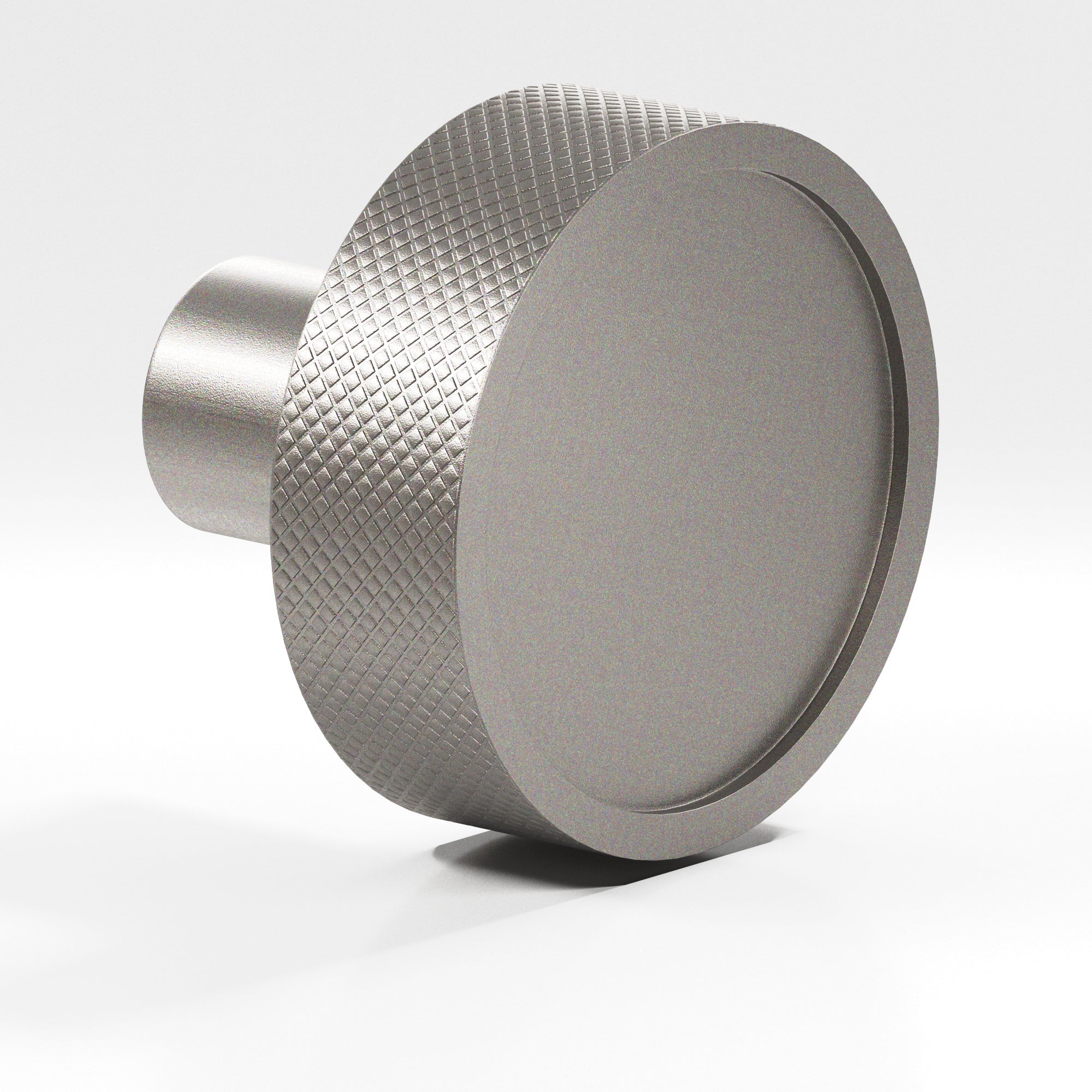 Colonial Bronze Series 595 1.25" Round Diamond-Knurled Sandwich Cabinet Knob Frost Nickel™ / 1.25"