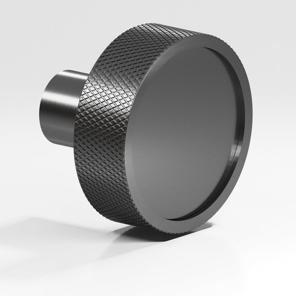 Colonial Bronze Series 595 1.25" Round Diamond-Knurled Sandwich Cabinet Knob Graphite / 1.25"