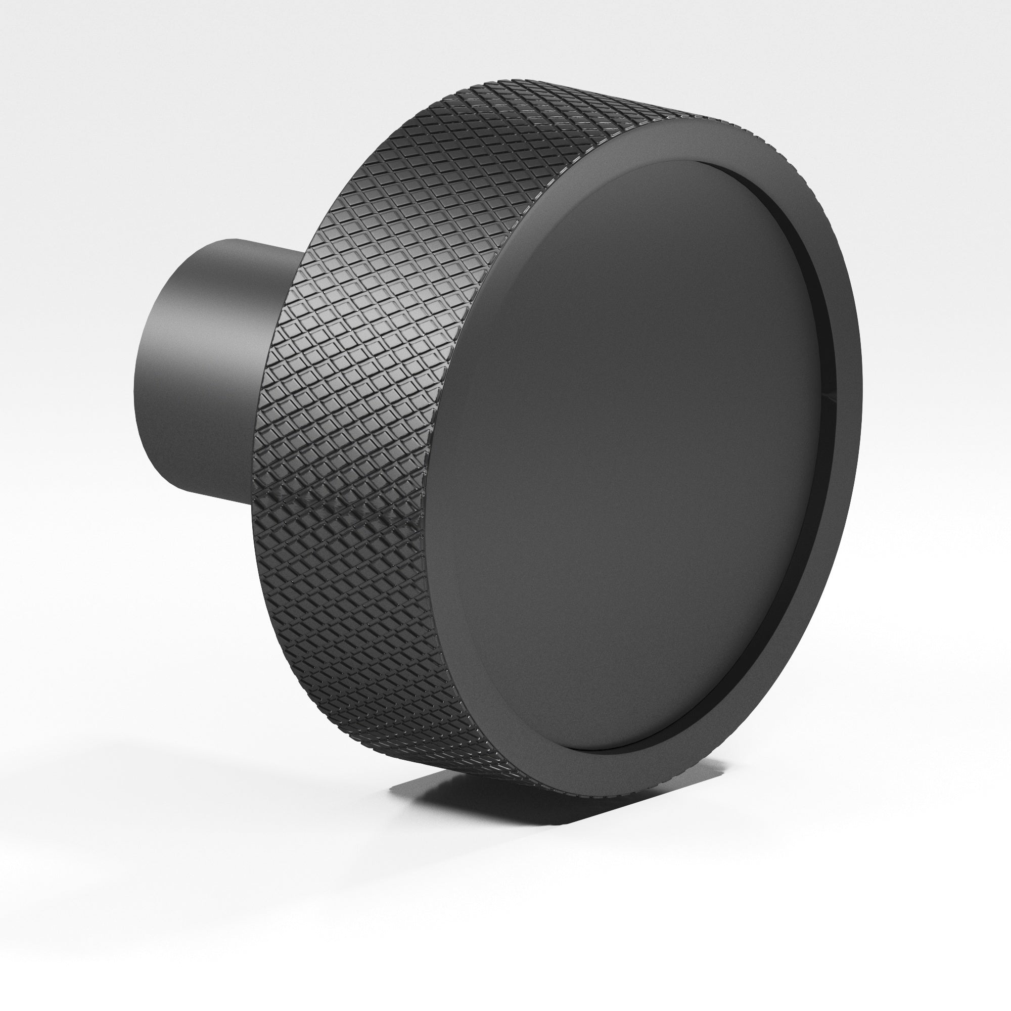 Colonial Bronze Series 595 1.25" Round Diamond-Knurled Sandwich Cabinet Knob Matte Graphite / 1.25"