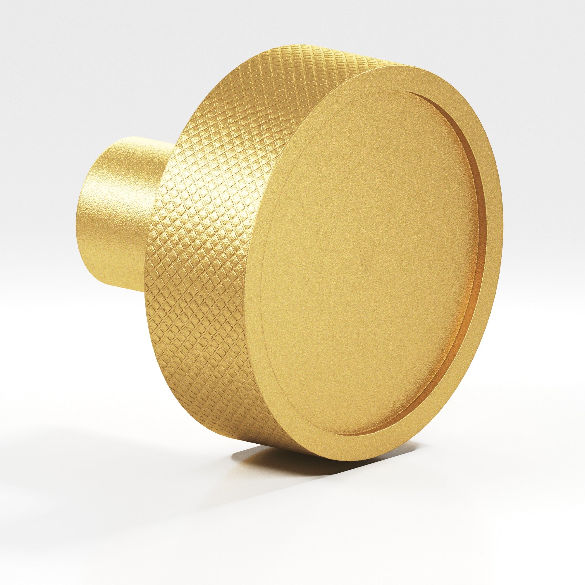 Colonial Bronze Series 595 1.25" Round Diamond-Knurled Sandwich Cabinet Knob Frost Brass™ / 1.25"